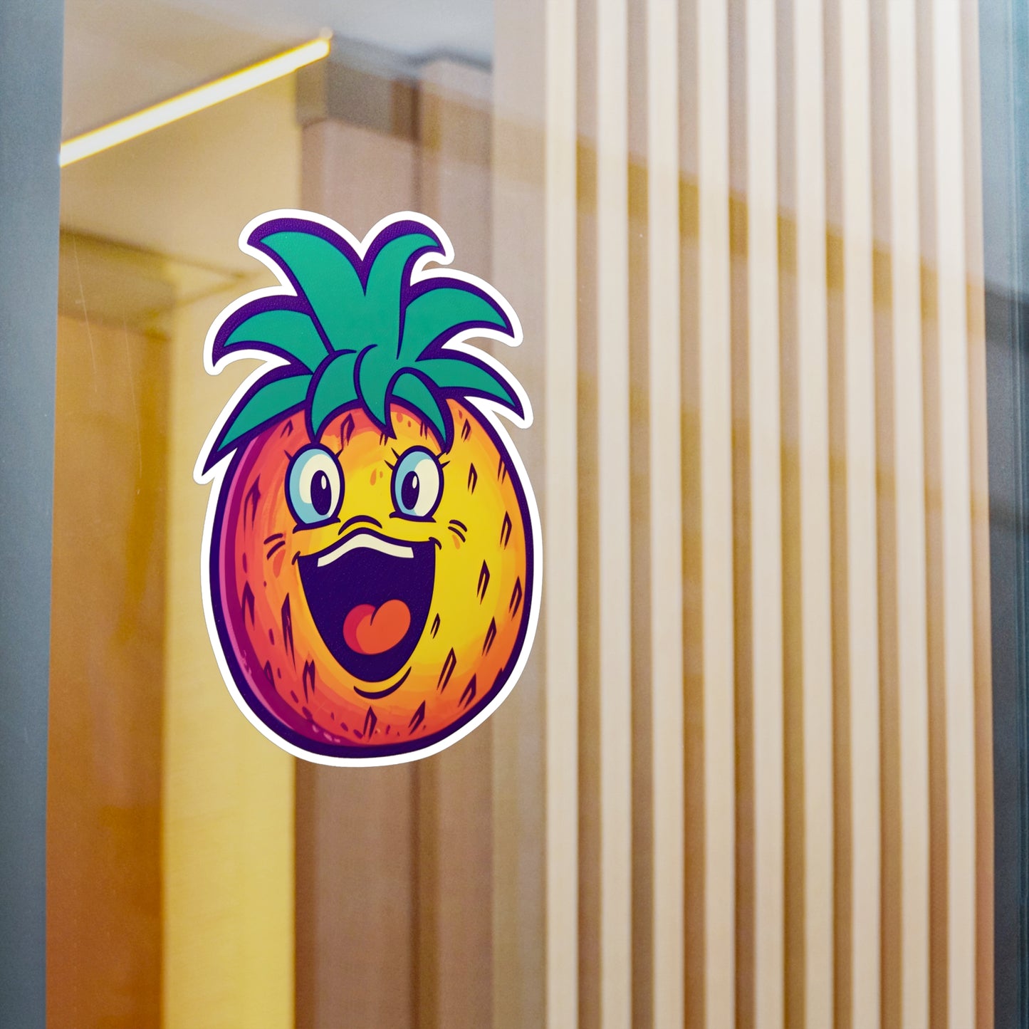 Retro Pineapple Whimsy Sticker