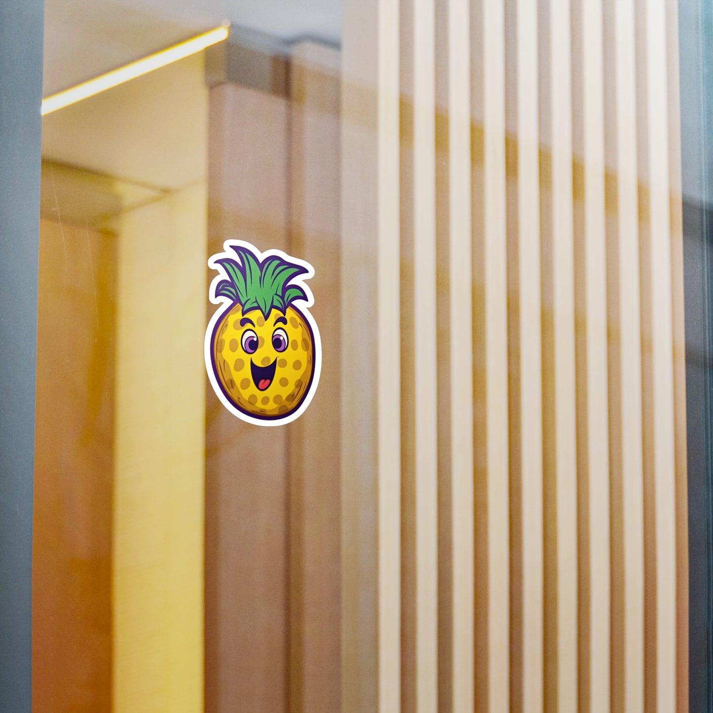Retro Pineapple Pop: Funky Sticker