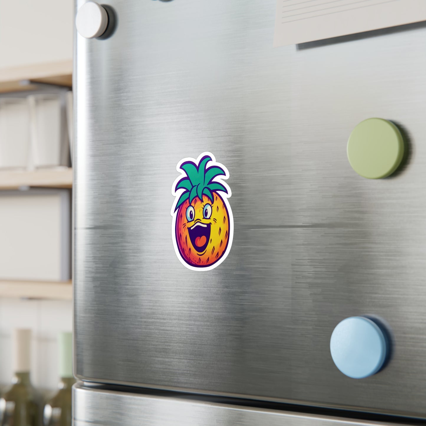 Retro Pineapple Whimsy Sticker