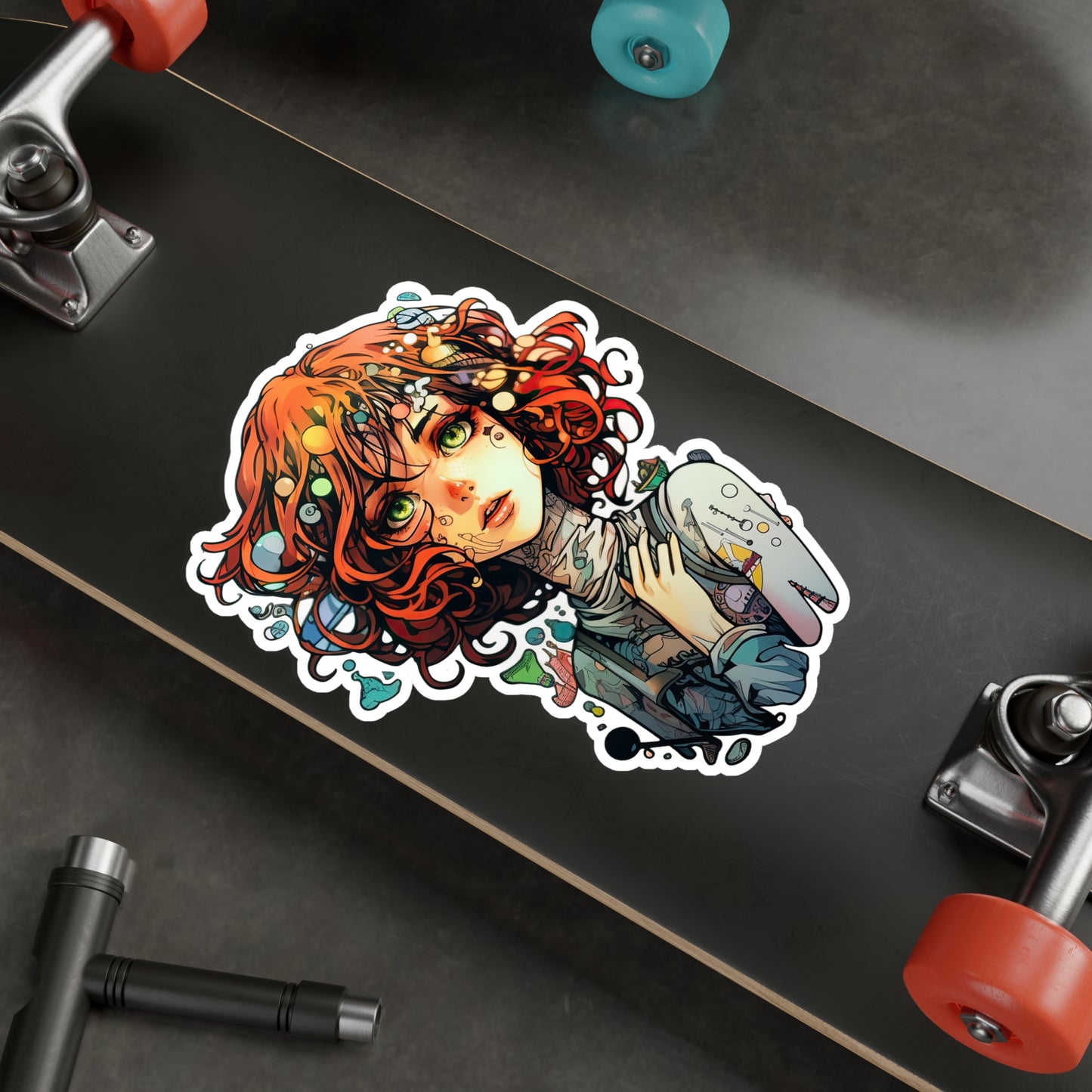 Vibrant Manga Hero Sticker