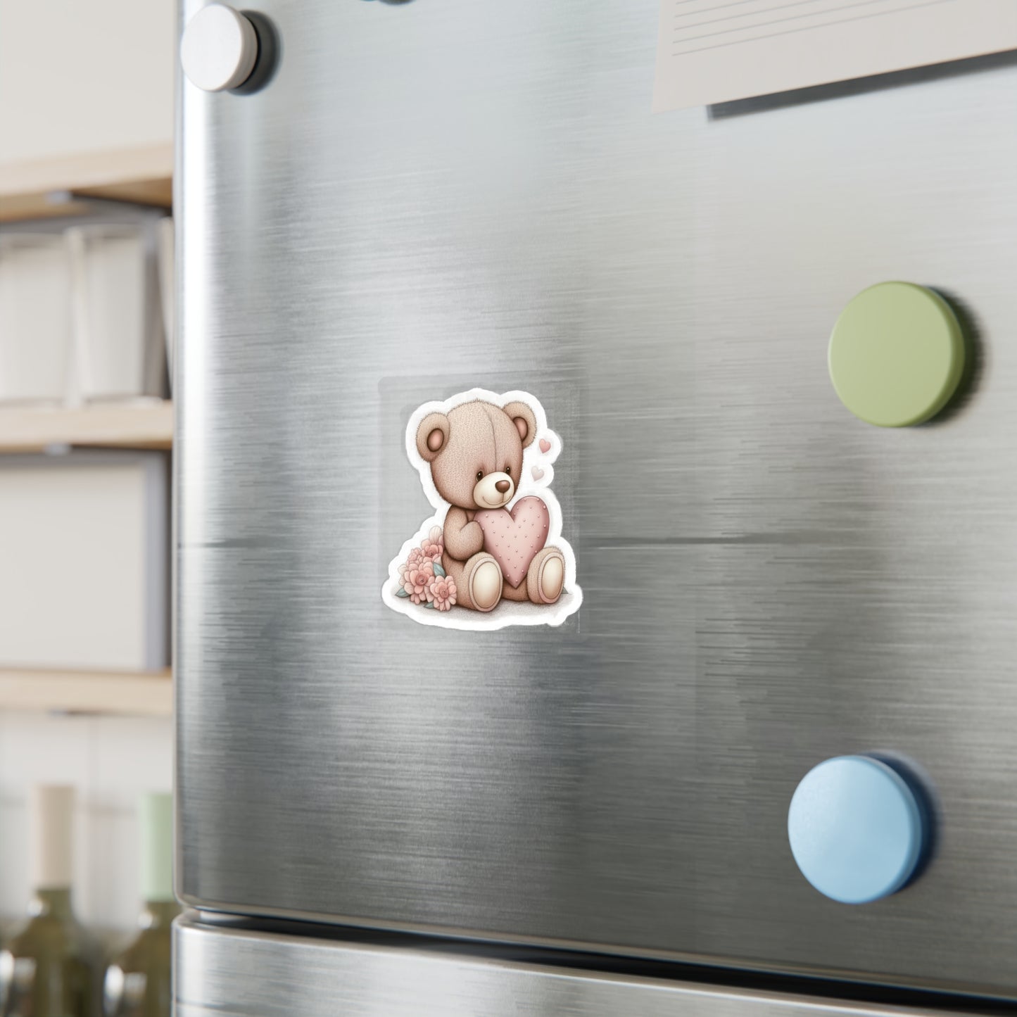 Retro Love: Cute Teddy Bear Sticker