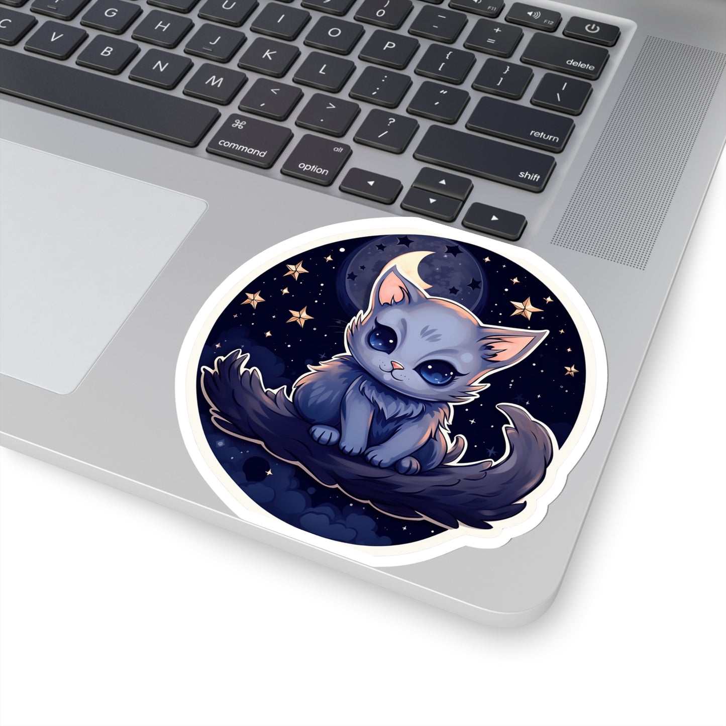 Lunar Kit-Cat on Crescent Sticker.