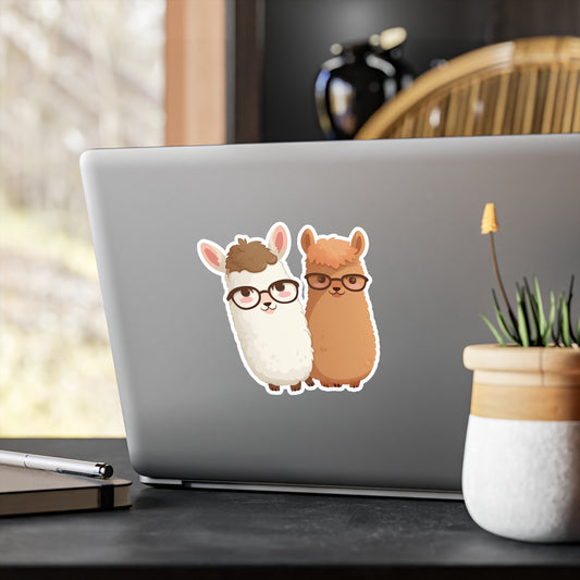 Curious Alpacas Sticker - Cute Design - High Quality - Perfect for Decor, Gifts, and Crafts - Get Yours Now!