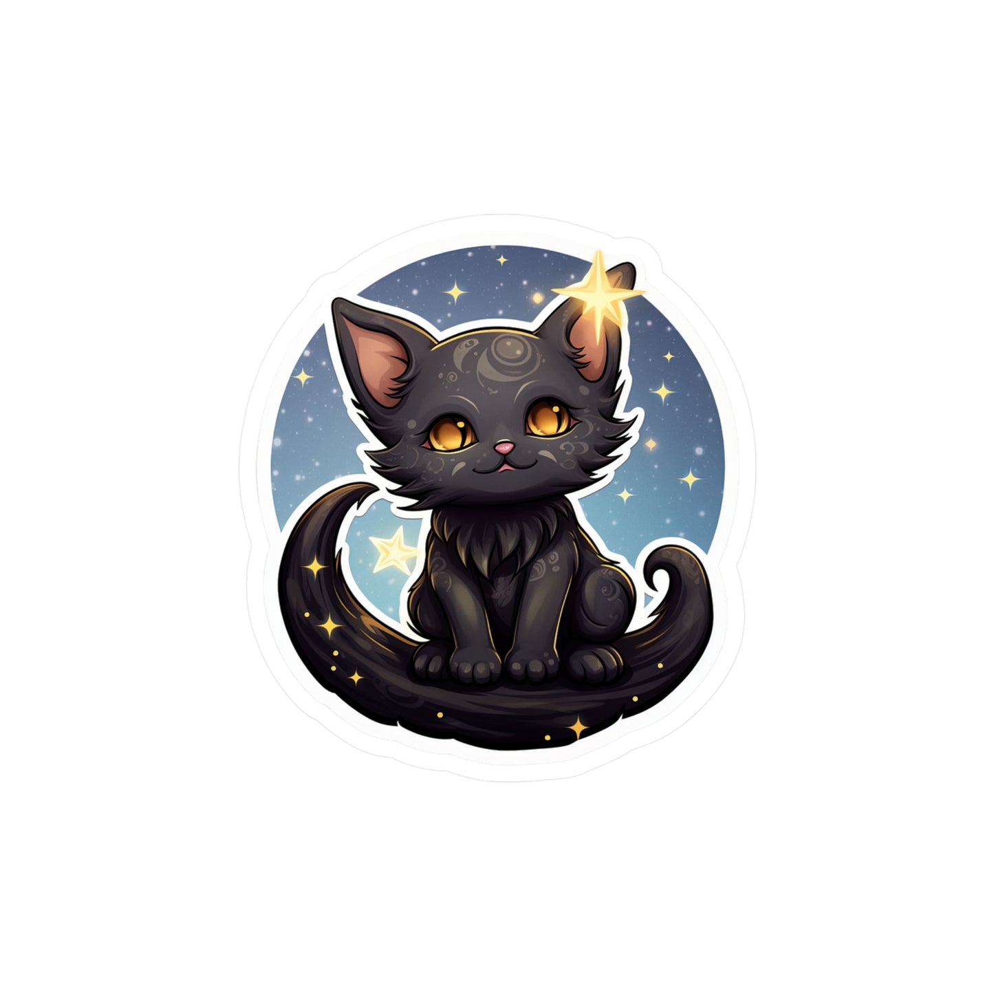 Majestic Lunar Kitty Sticker