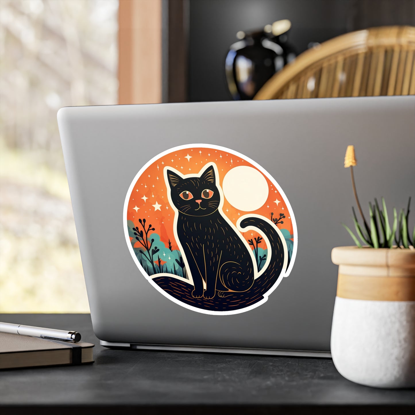 Moonlit Meow Sticker