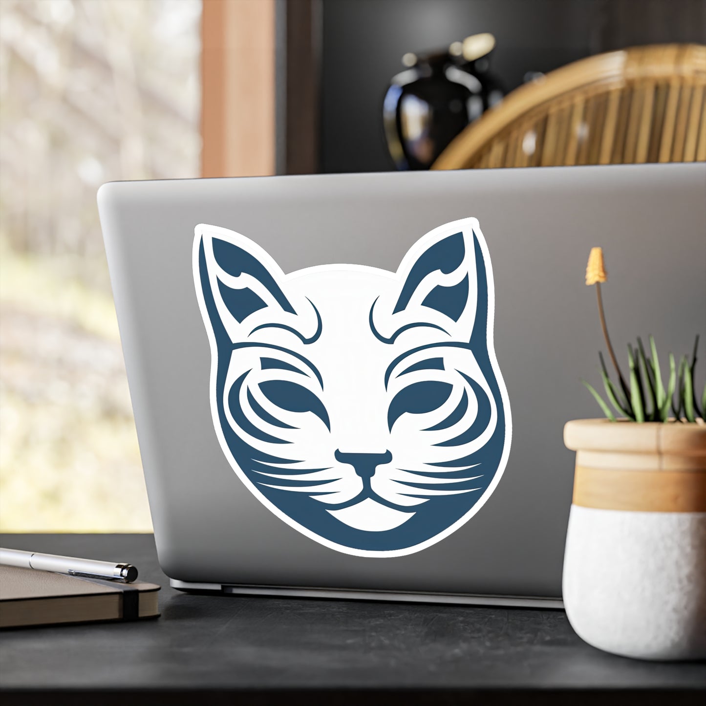 Purr-fectly Adorable Cat Face Sticker