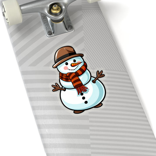 Frosty Fun on a Snow-white Sticker Sticker