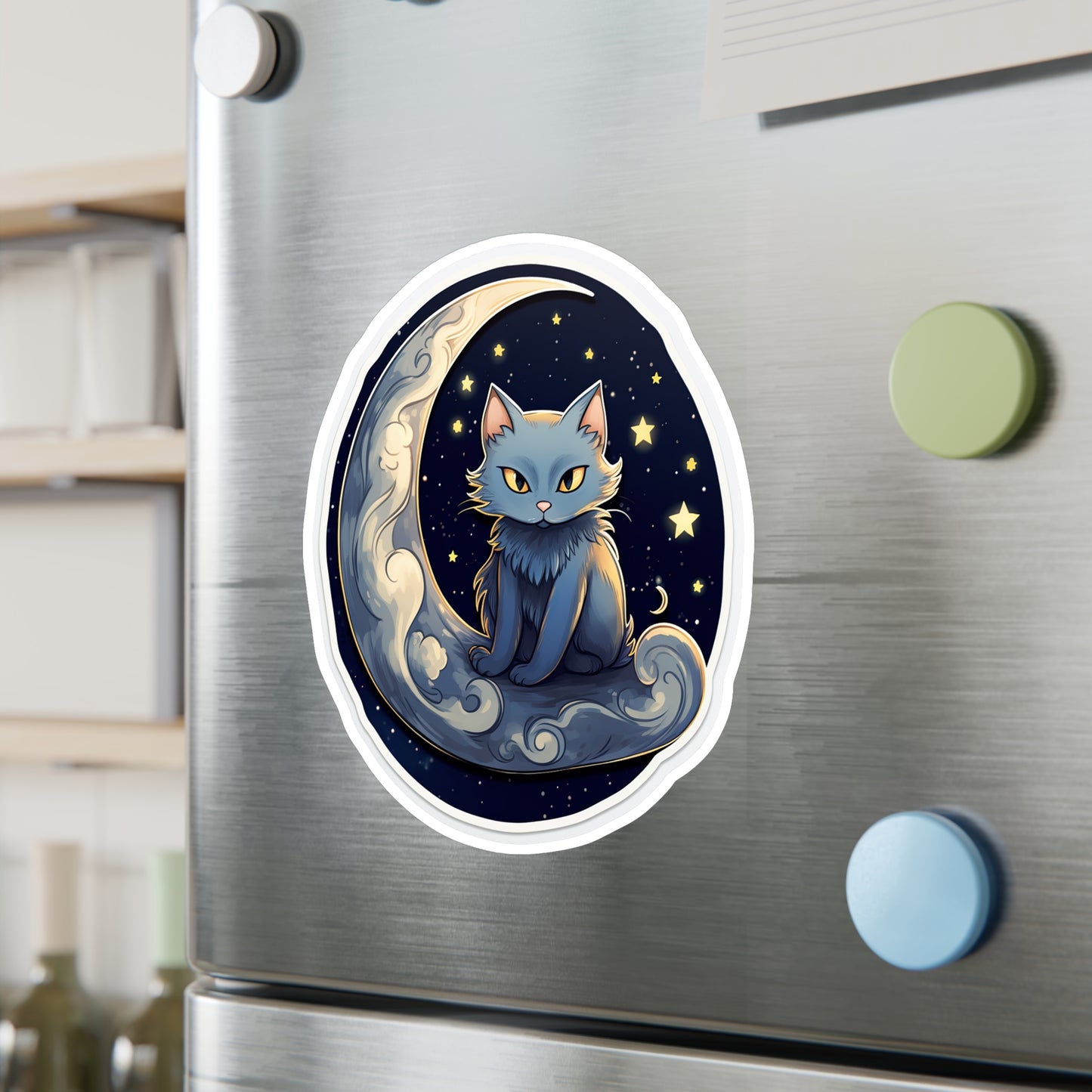 Whiskers in the Night Sticker