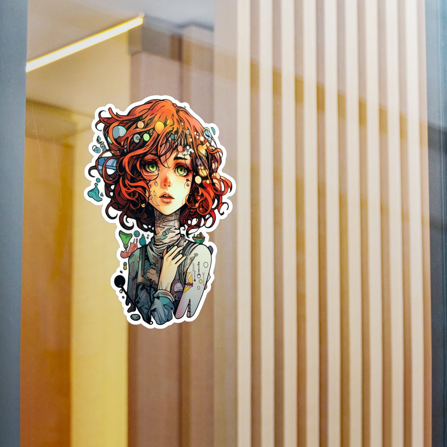 Vibrant Manga Hero Sticker
