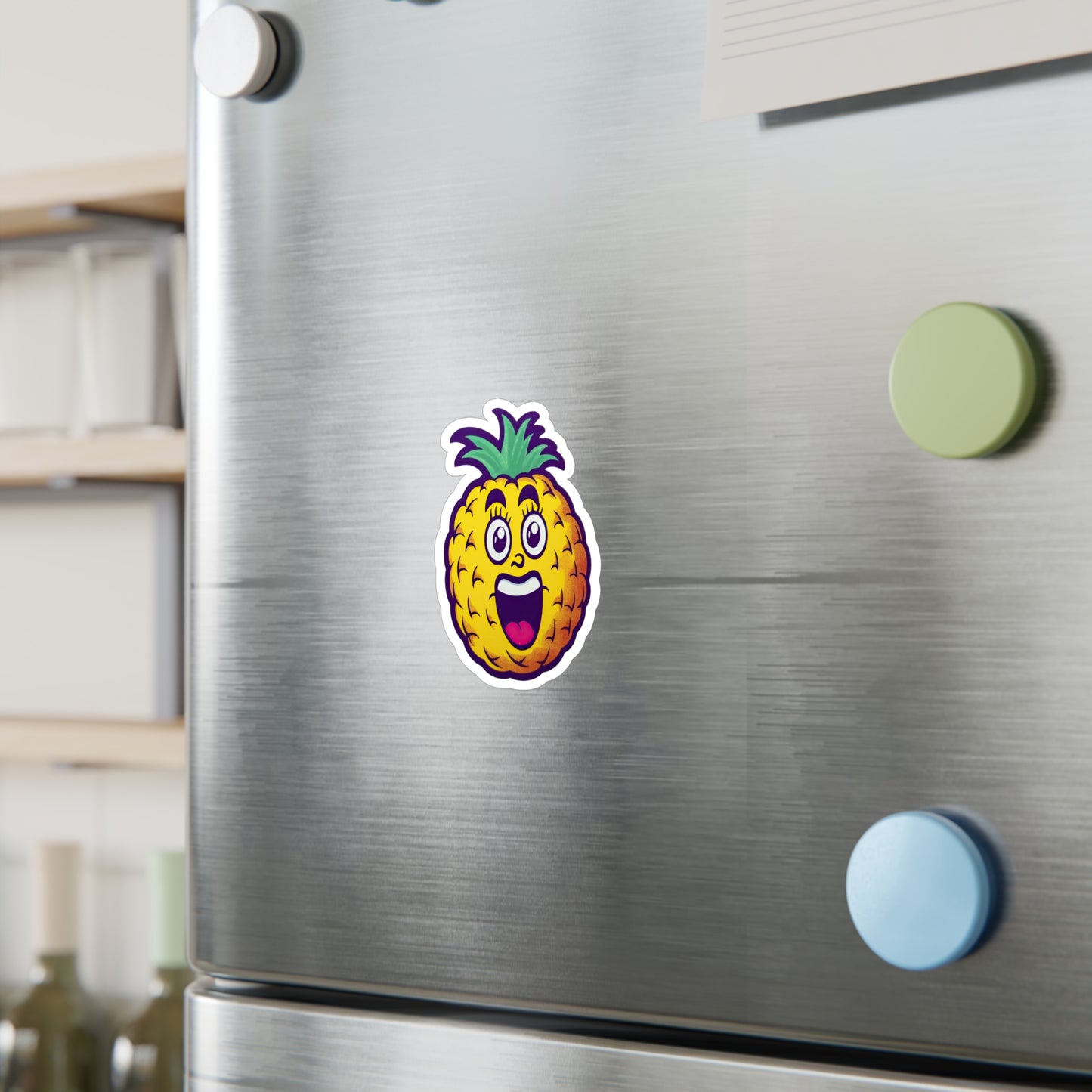 Pineapple Paradise: Vintage Pop Art Cartoon Sticker