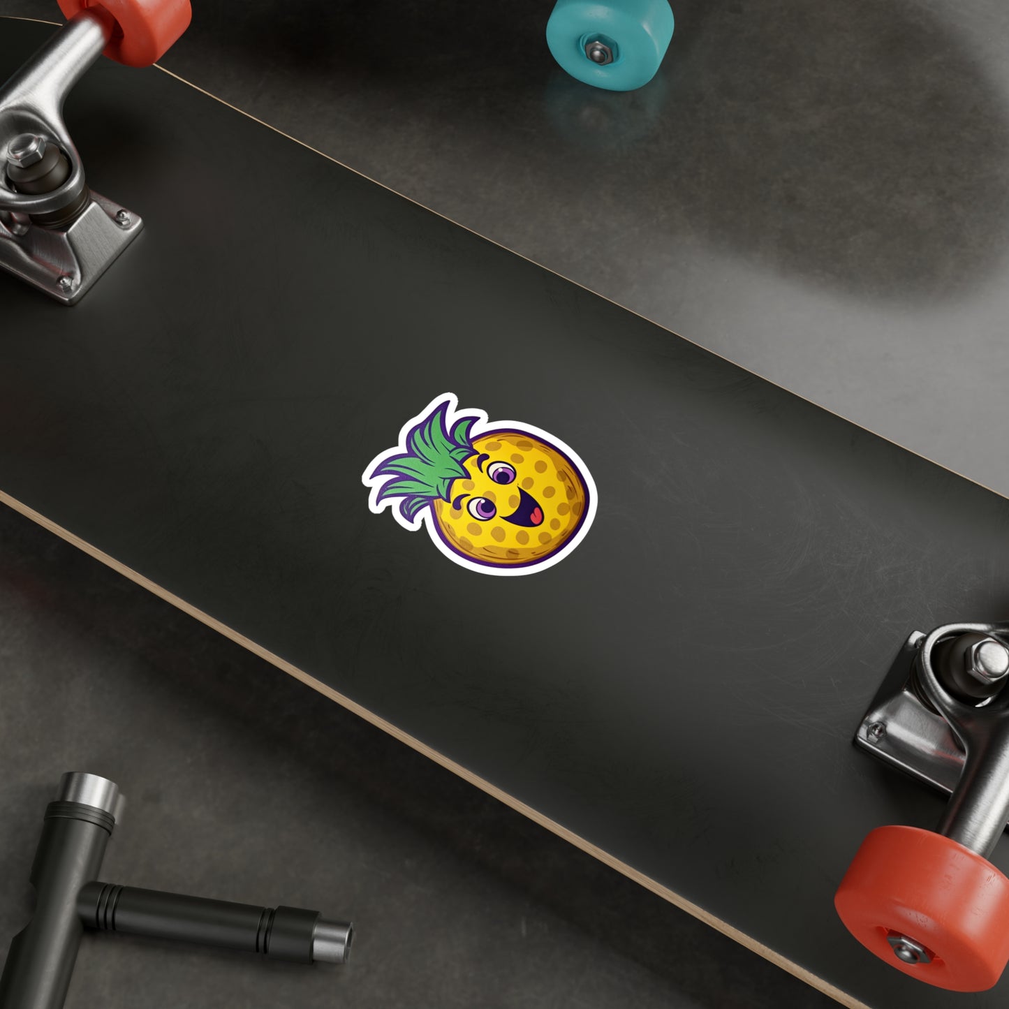 Retro Pineapple Pop: Funky Sticker