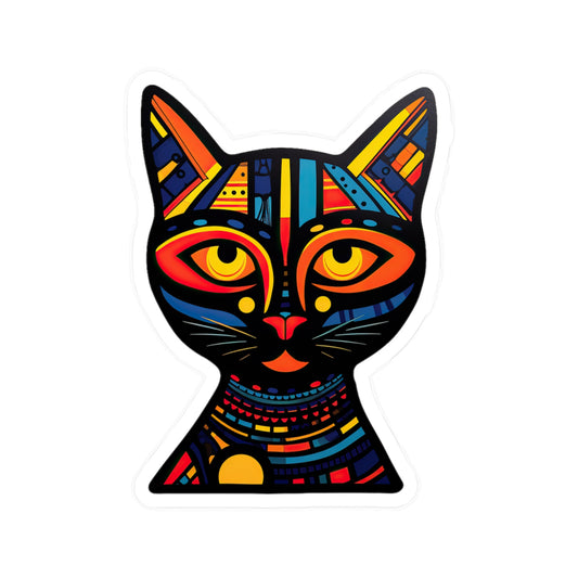 Pharaoh's Feline: Adorable Egyptian Cat Sticker Sticker.