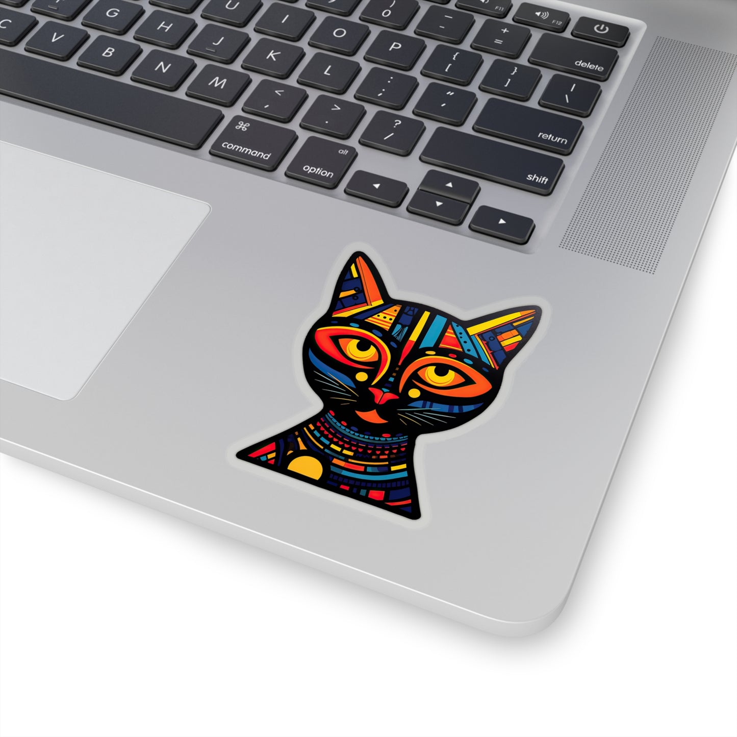 Pharaoh's Feline: Adorable Egyptian Cat Sticker Sticker.