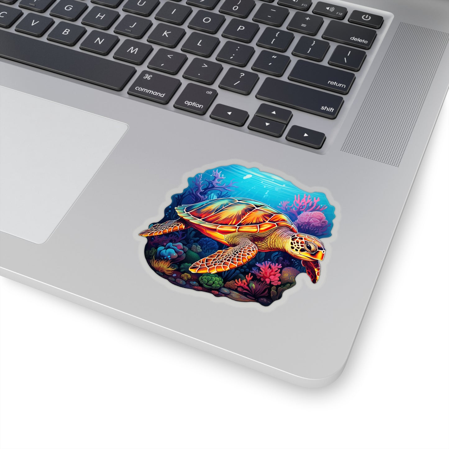 Hawksbill Harmony at Coral Reef Sticker.