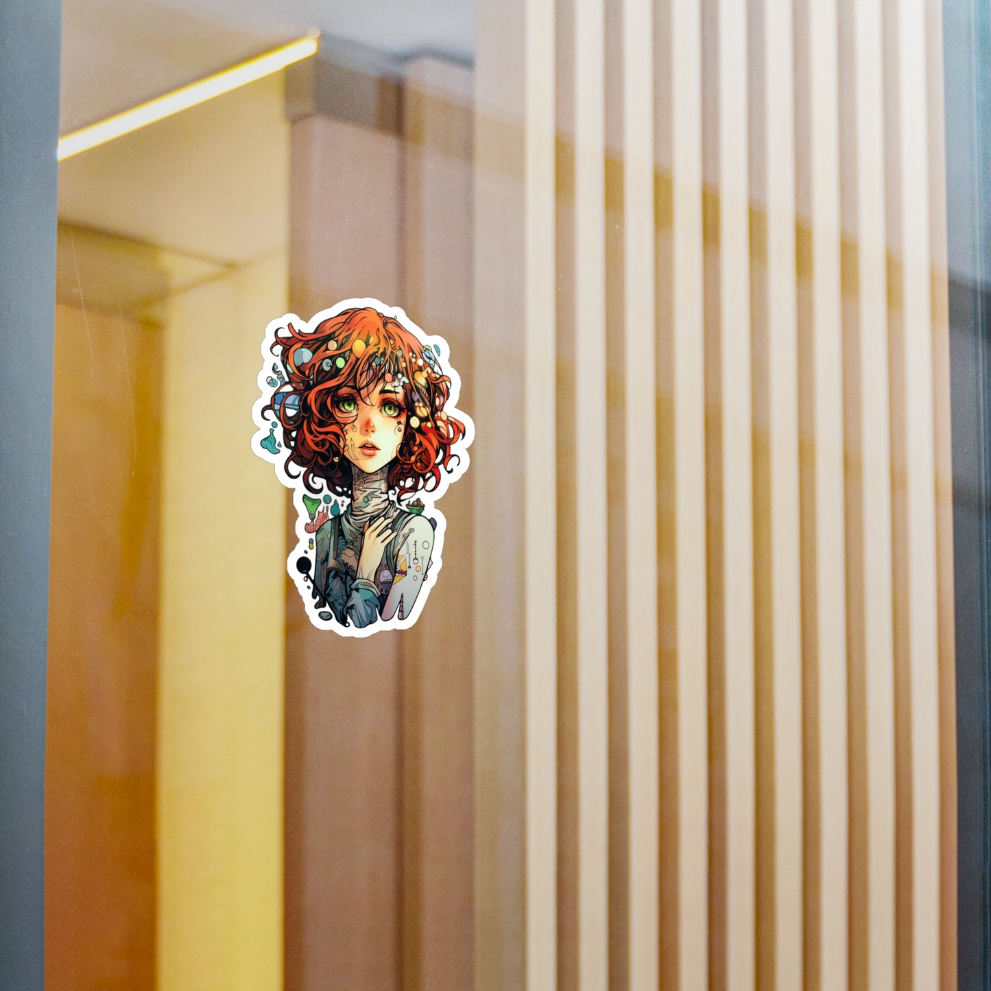 Vibrant Manga Hero Sticker