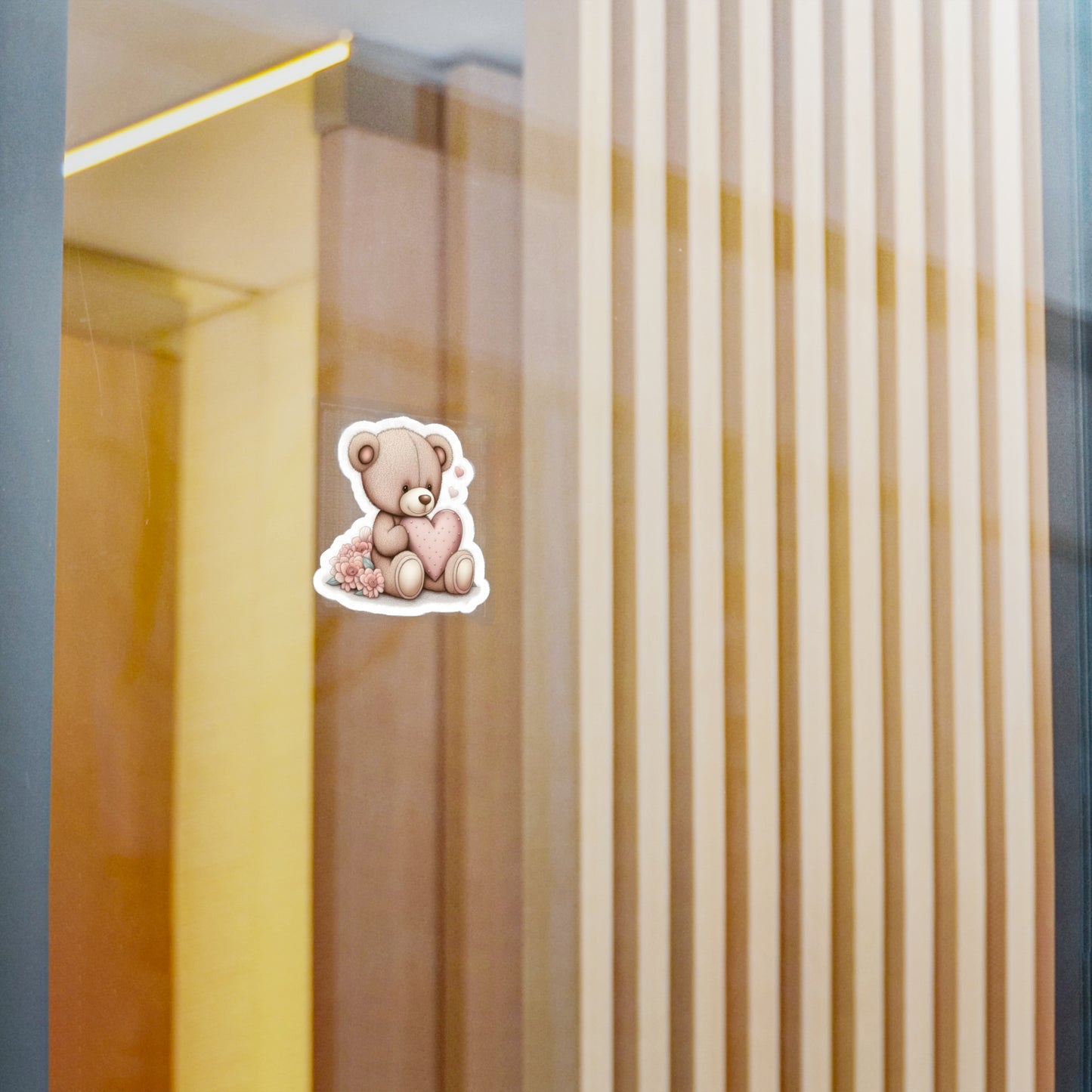 Retro Love: Cute Teddy Bear Sticker