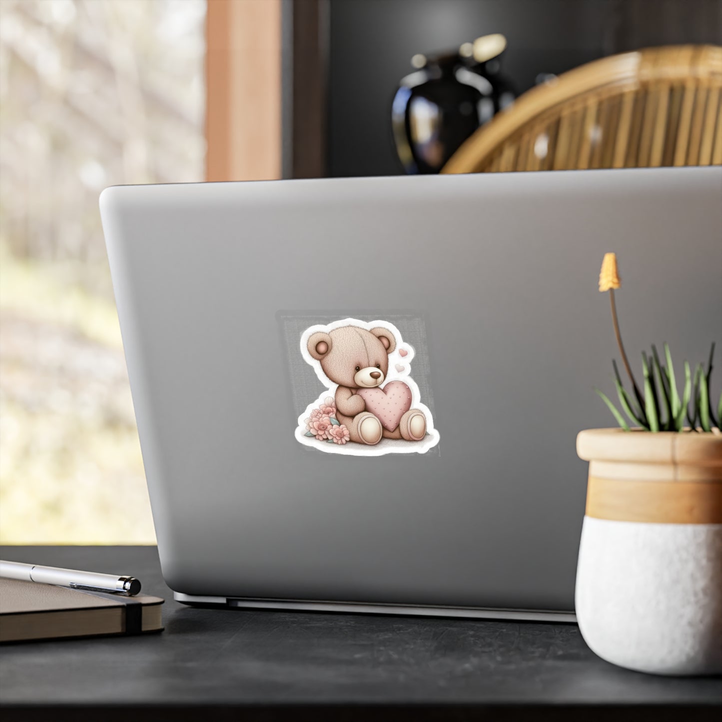 Retro Love: Cute Teddy Bear Sticker