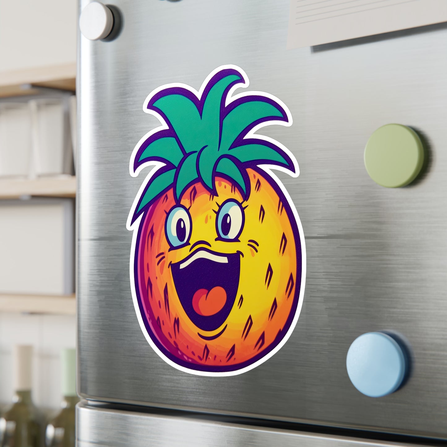 Retro Pineapple Whimsy Sticker