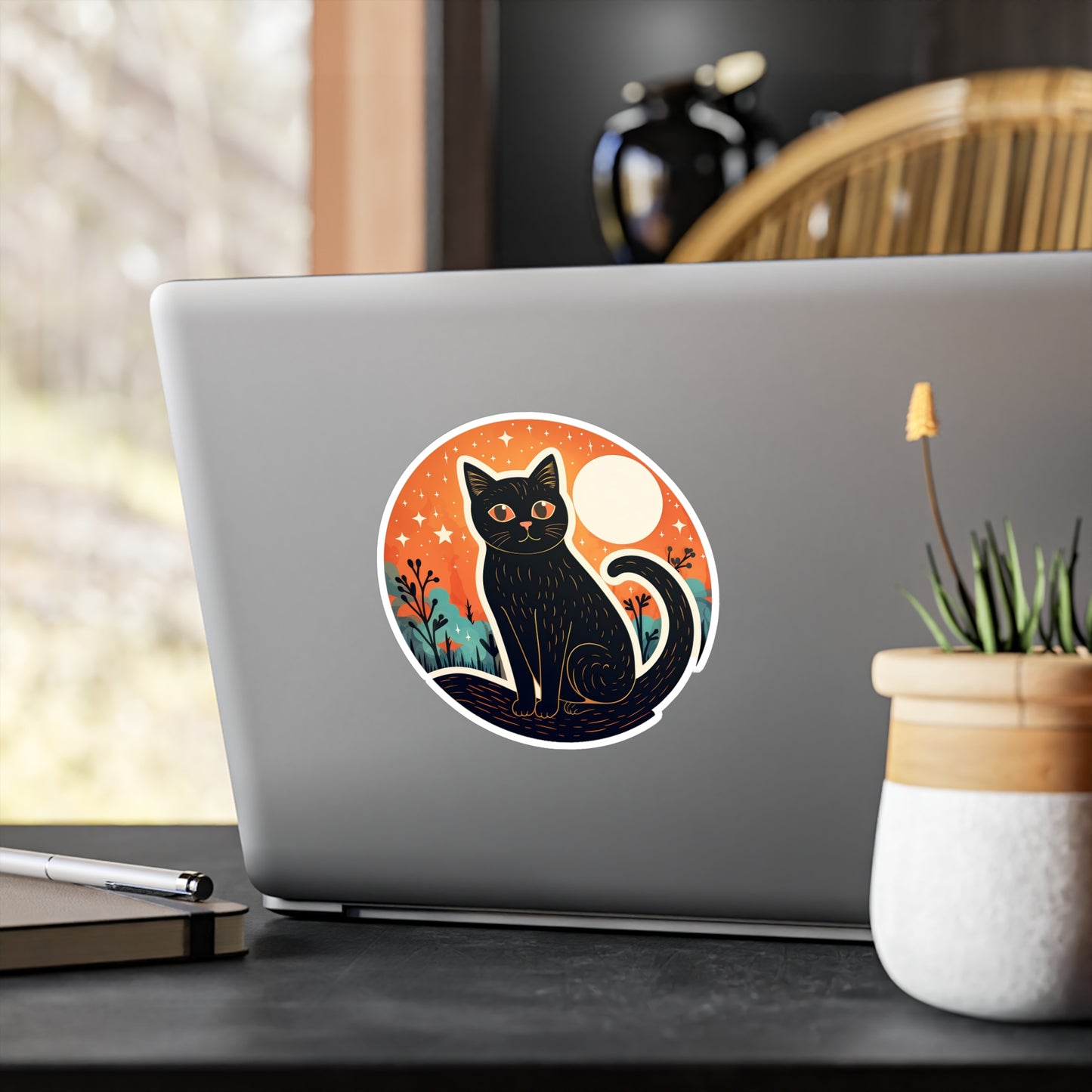 Moonlit Meow Sticker