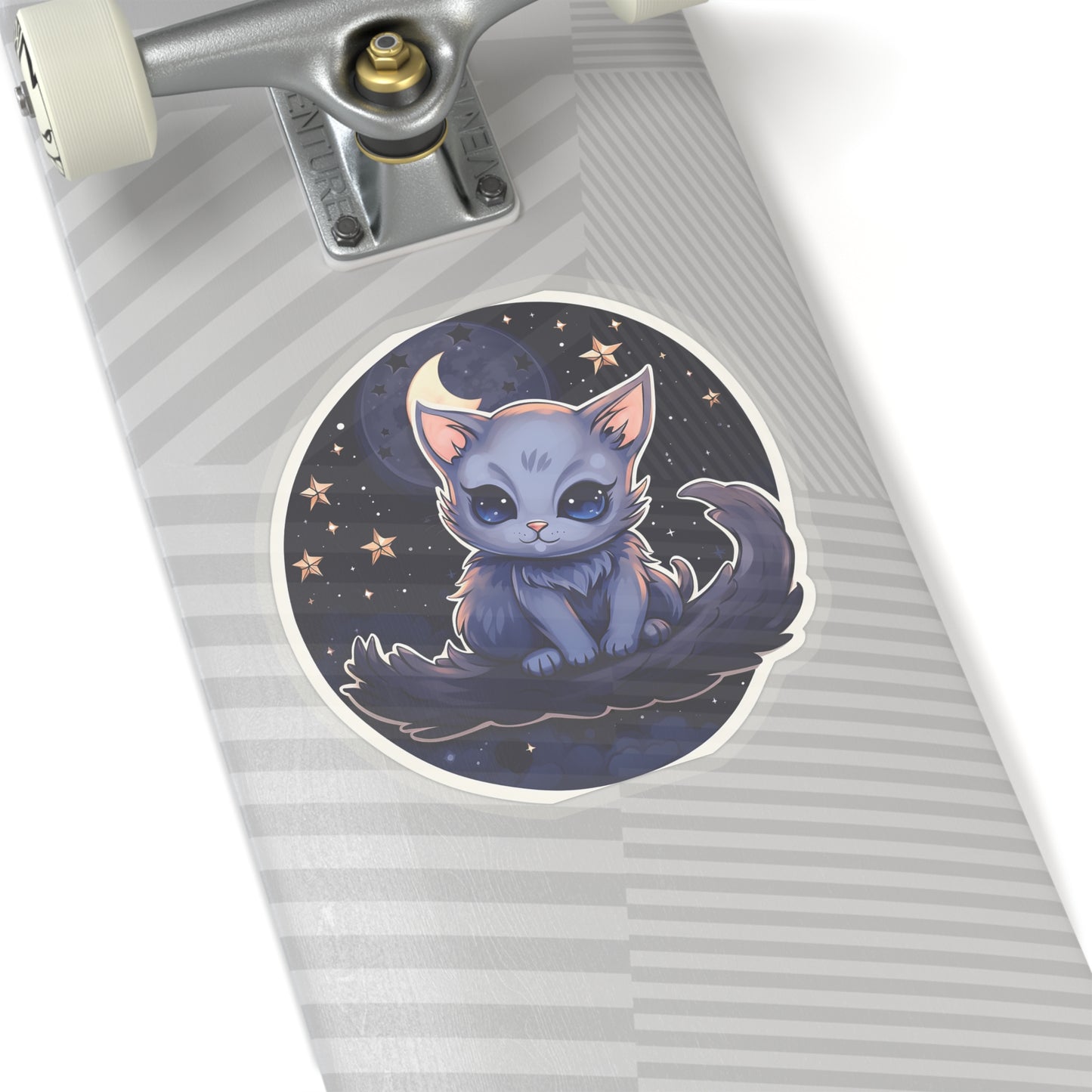 Lunar Kit-Cat on Crescent Sticker.