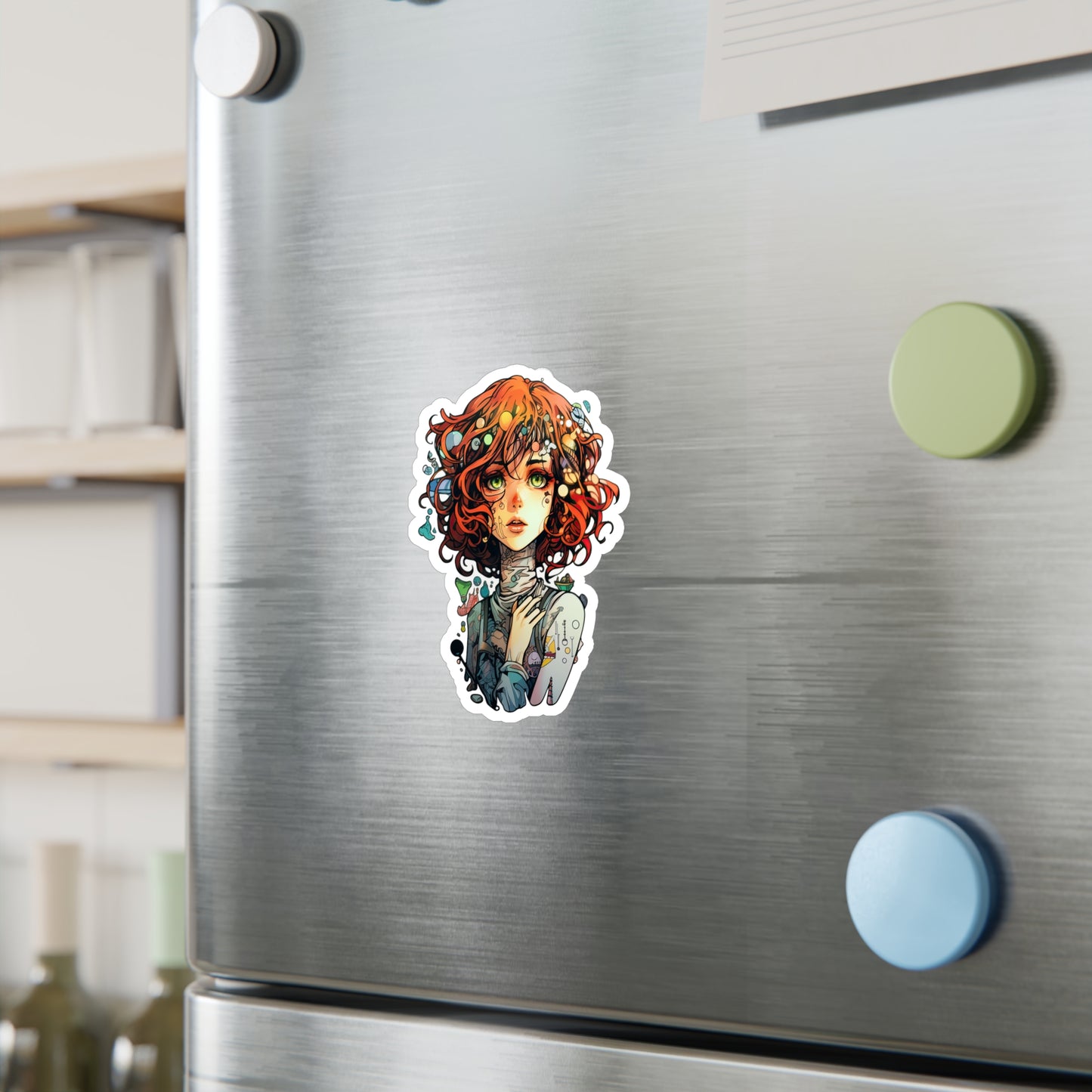 Vibrant Manga Hero Sticker