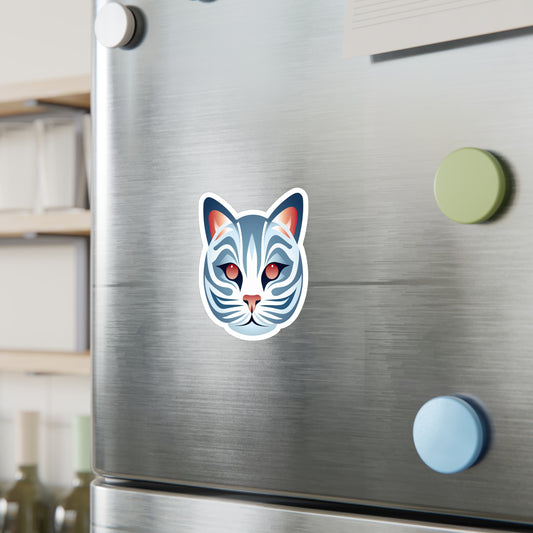 Whimsical White Kitty Sticker