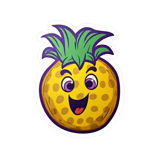 Retro Pineapple Pop: Funky Sticker