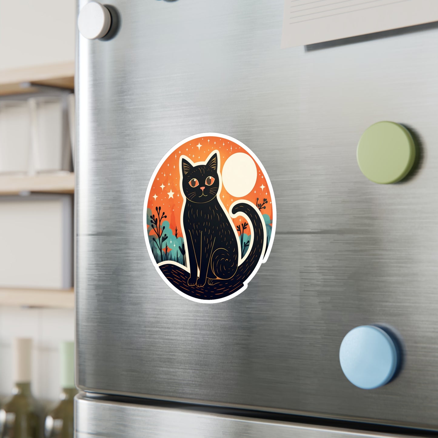 Moonlit Meow Sticker