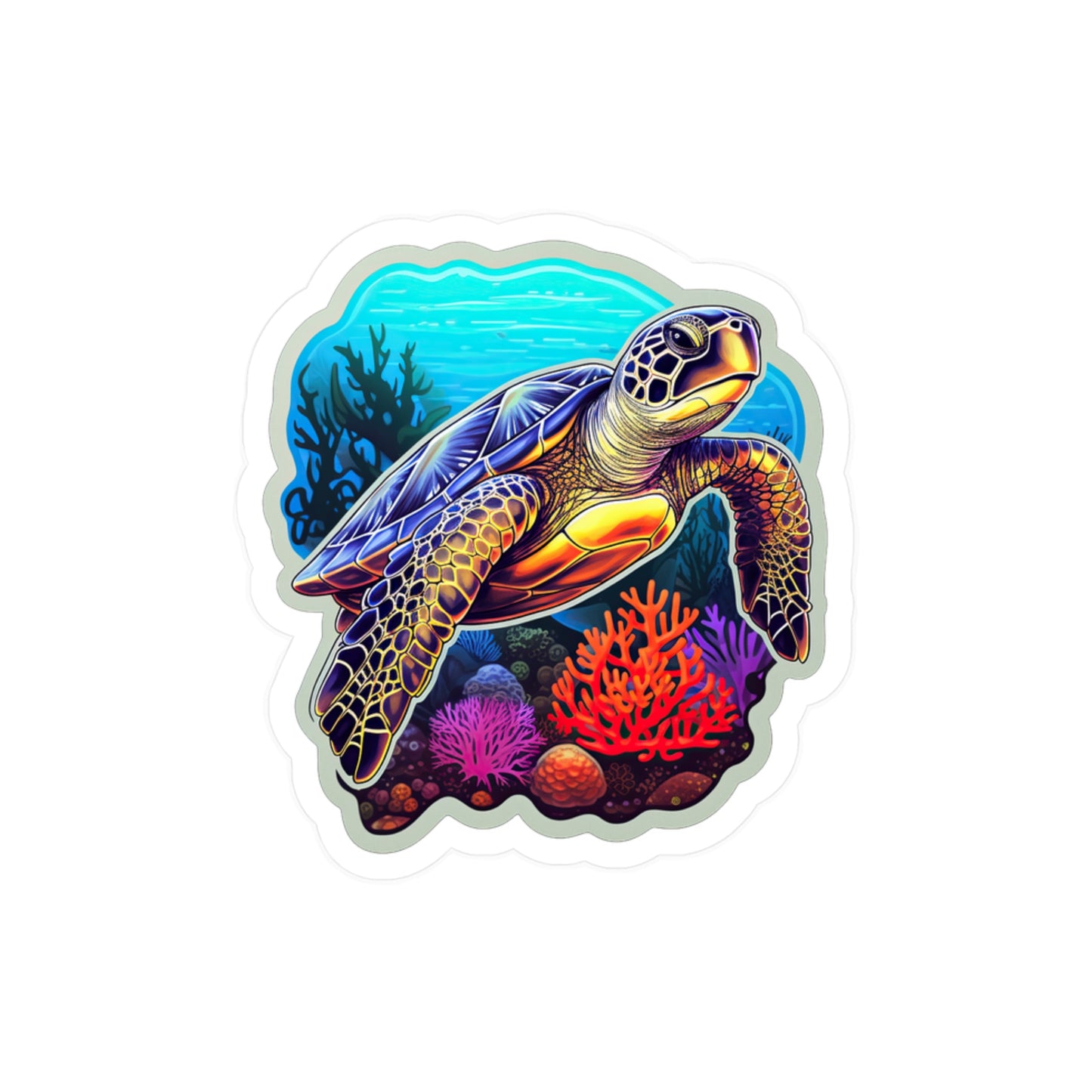 Reef Rhapsody: Hawksbill Turtle Sticker