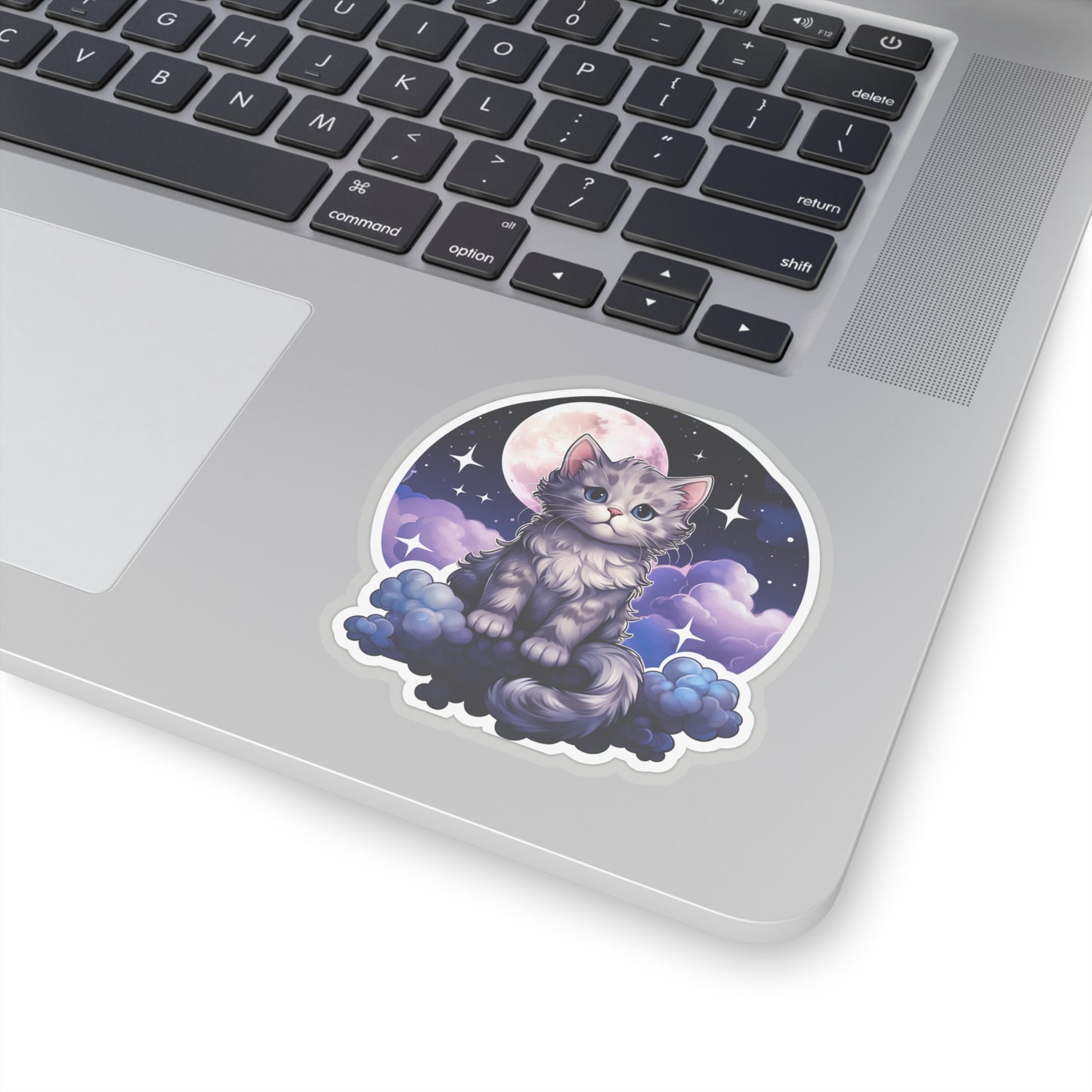 Whimsical Lunar Kitty Sticker