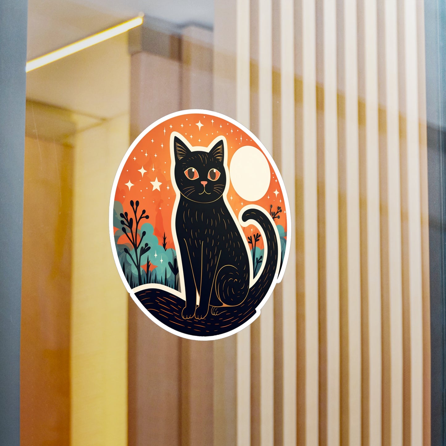 Moonlit Meow Sticker