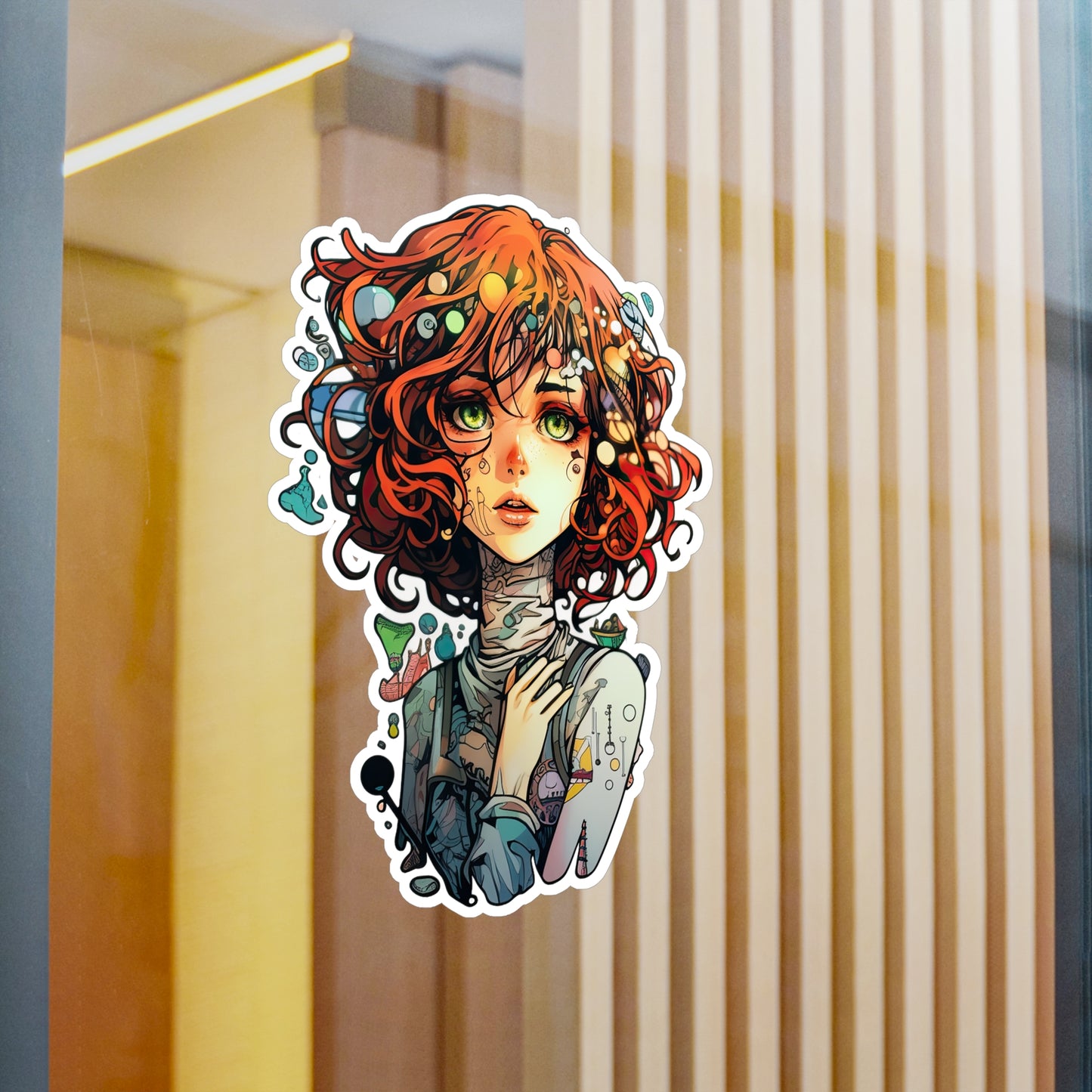 Vibrant Manga Hero Sticker