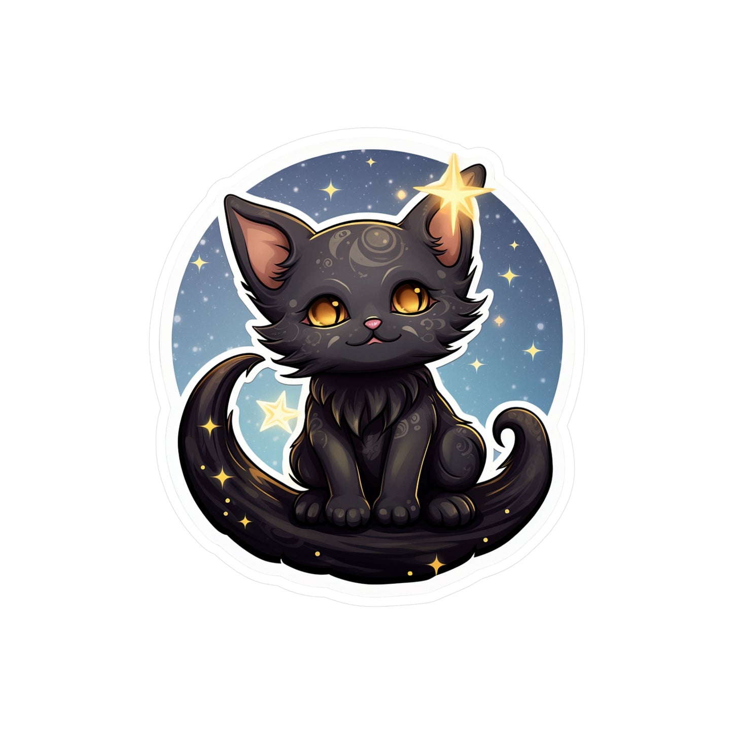 Majestic Lunar Kitty Sticker