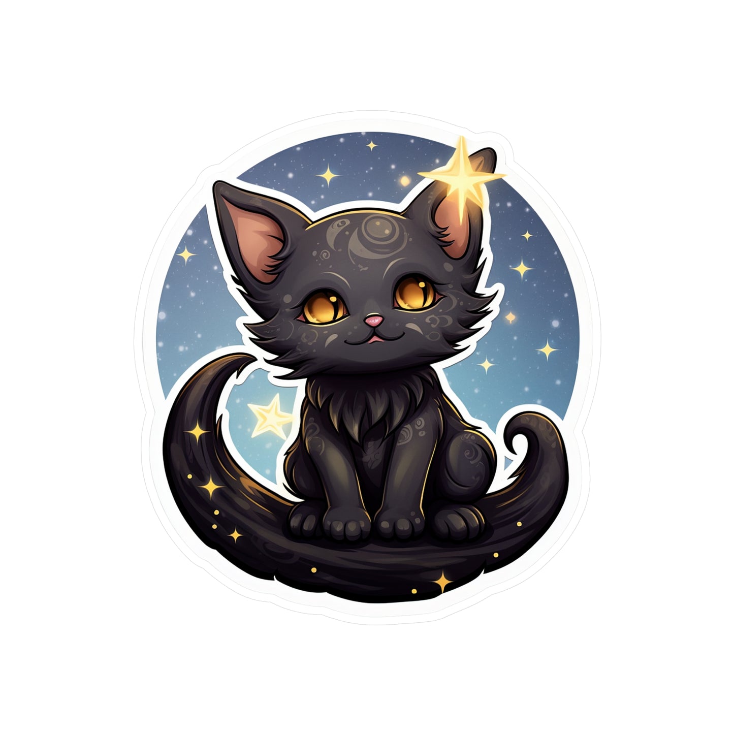 Majestic Lunar Kitty Sticker