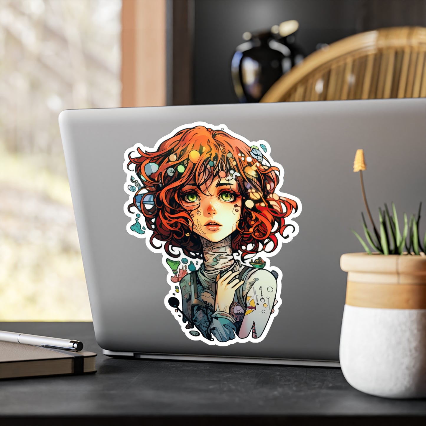 Vibrant Manga Hero Sticker