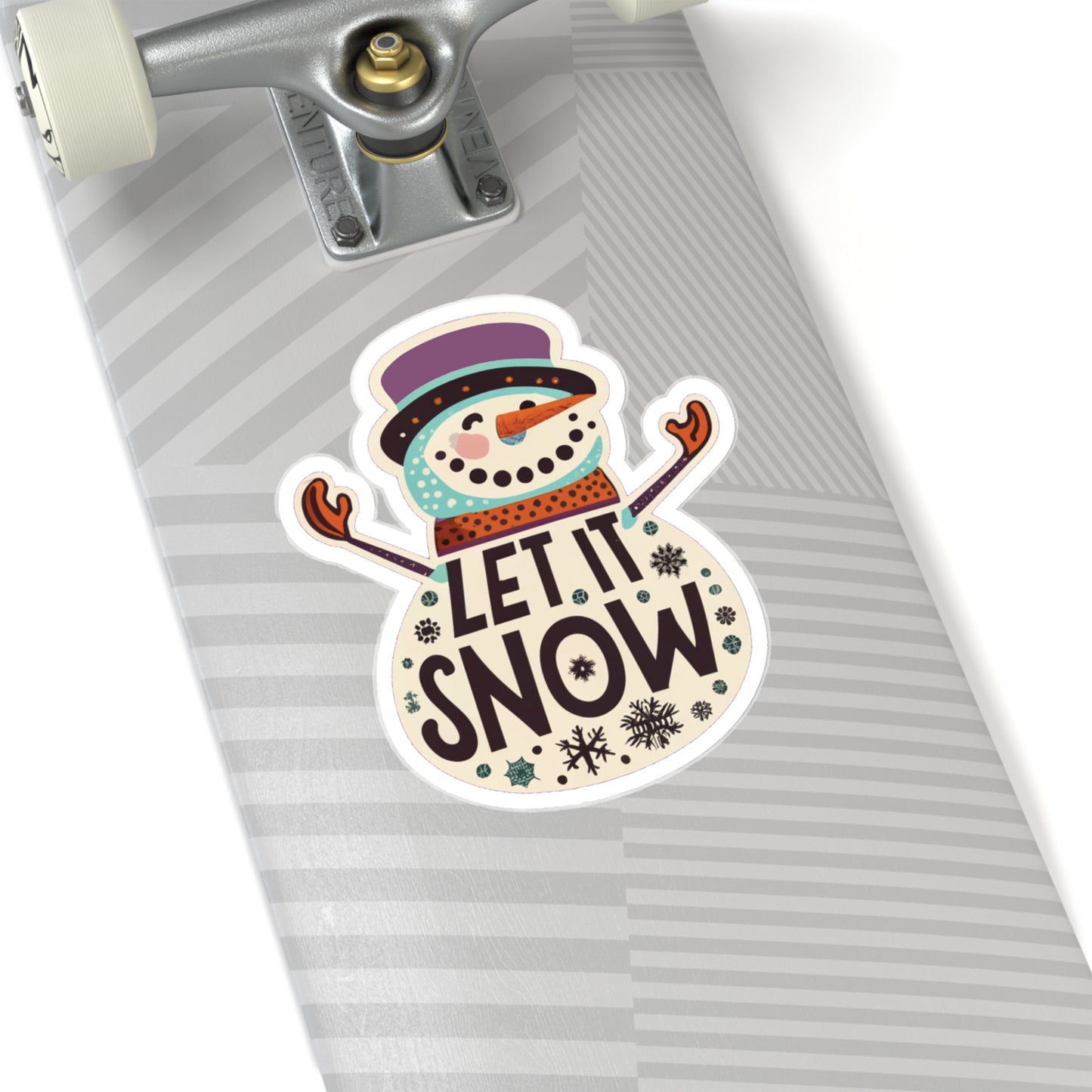 Colorful Cuteness: Snowman Sticker