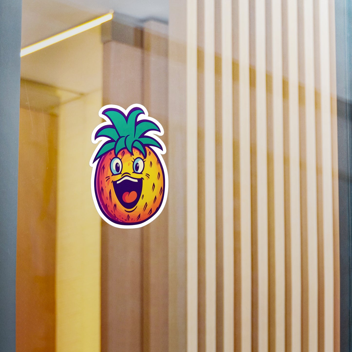 Retro Pineapple Whimsy Sticker