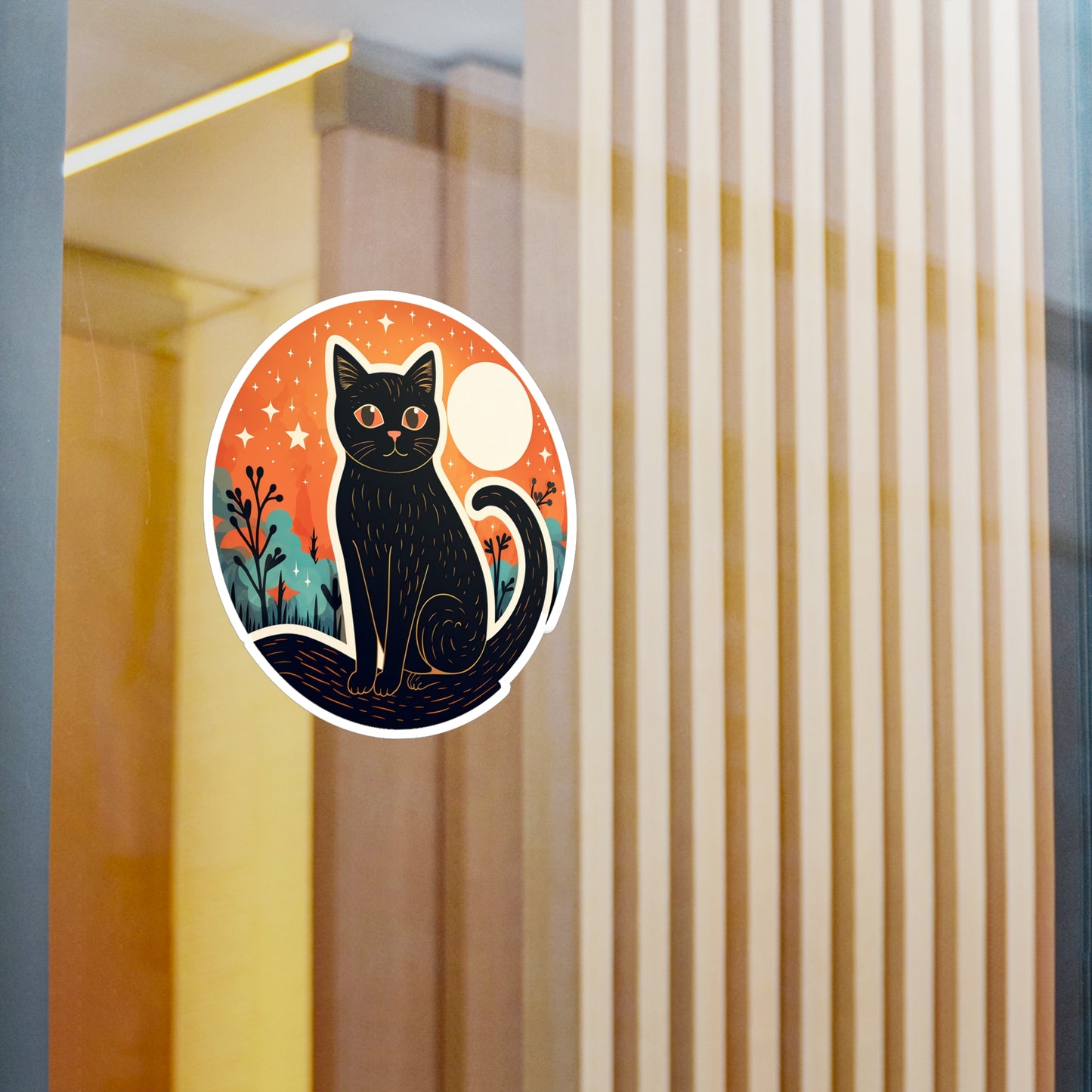 Moonlit Meow Sticker