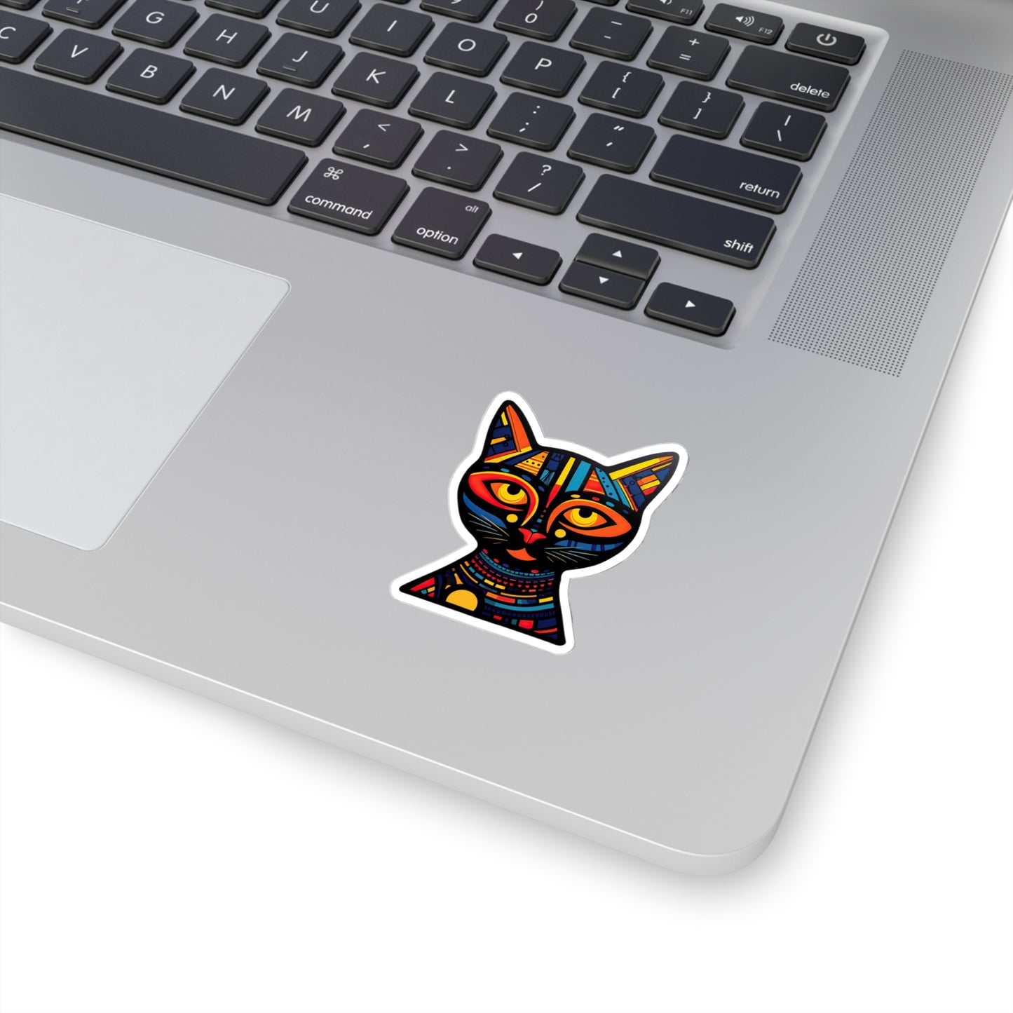 Pharaoh's Feline: Adorable Egyptian Cat Sticker Sticker.