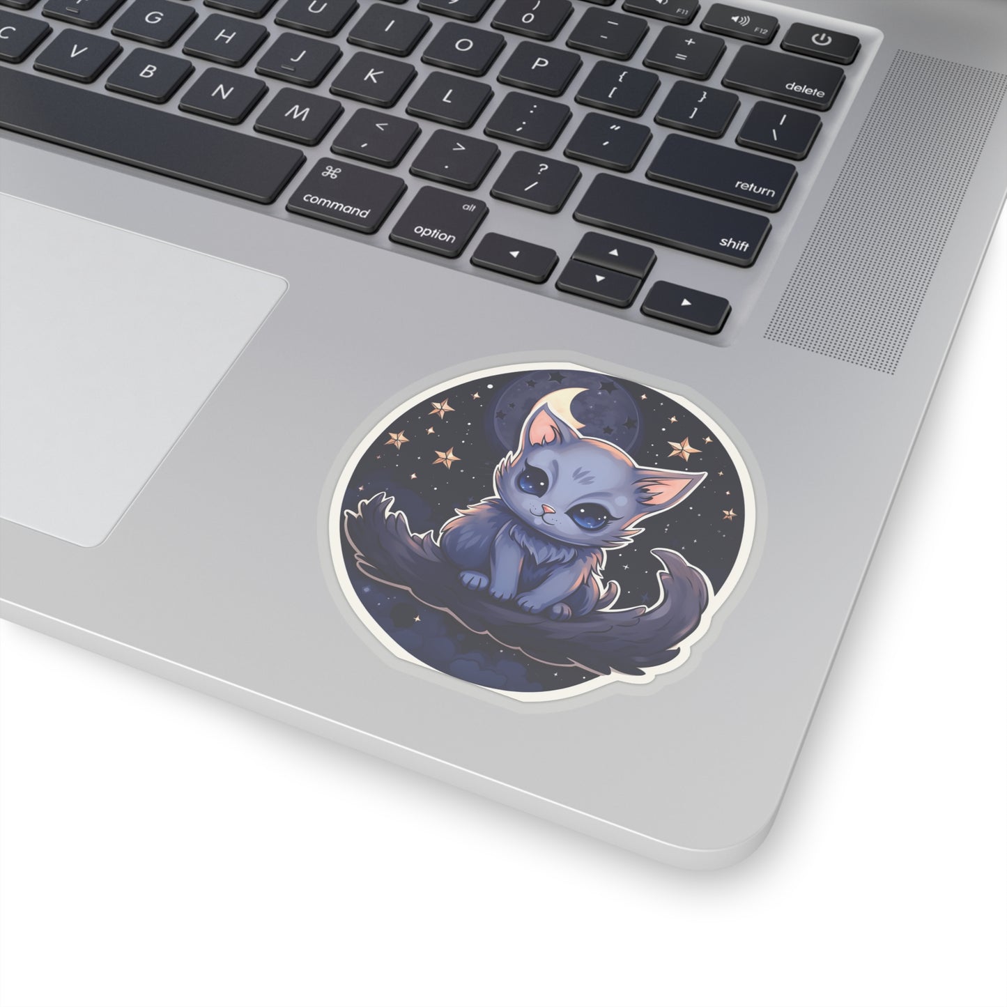 Lunar Kit-Cat on Crescent Sticker.