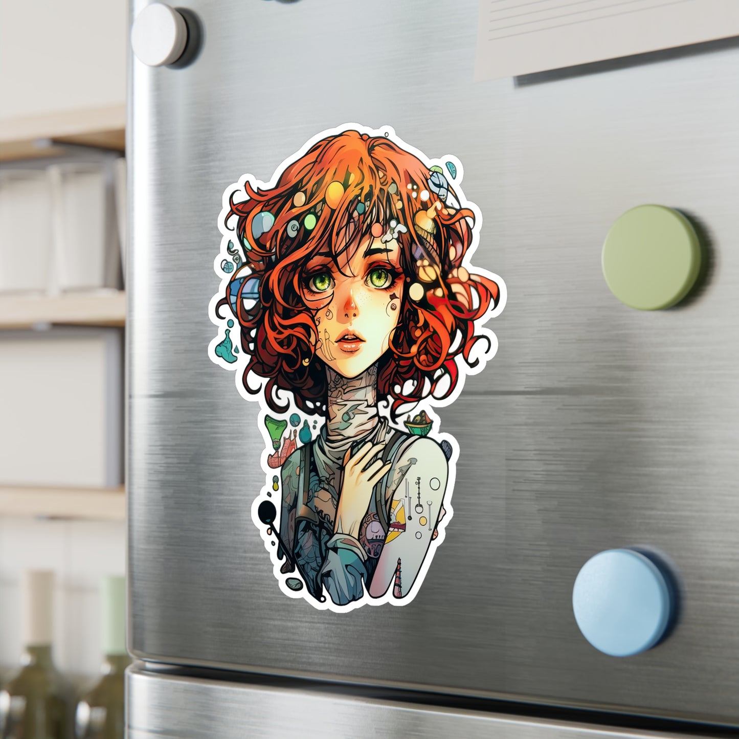 Vibrant Manga Hero Sticker