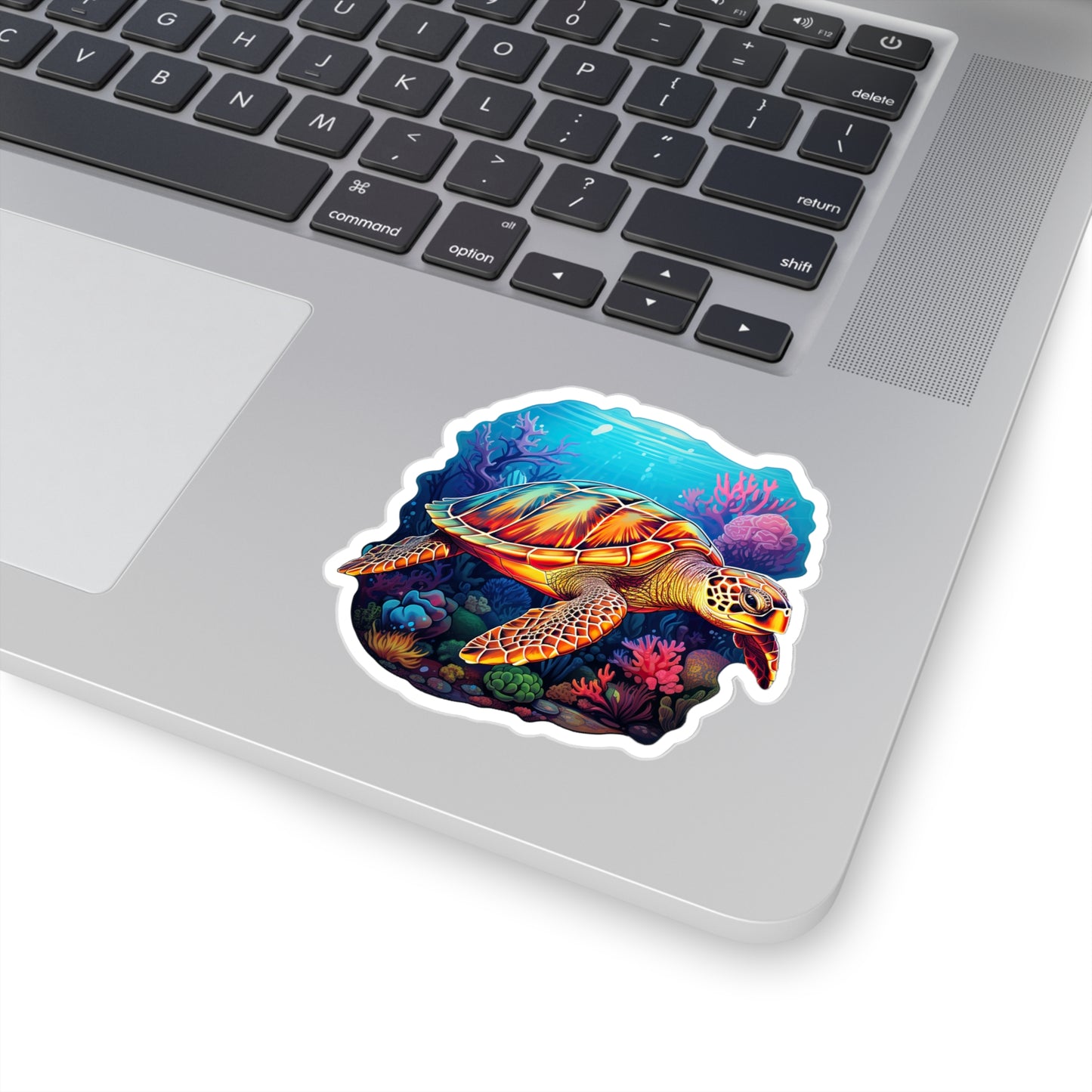 Hawksbill Harmony at Coral Reef Sticker.