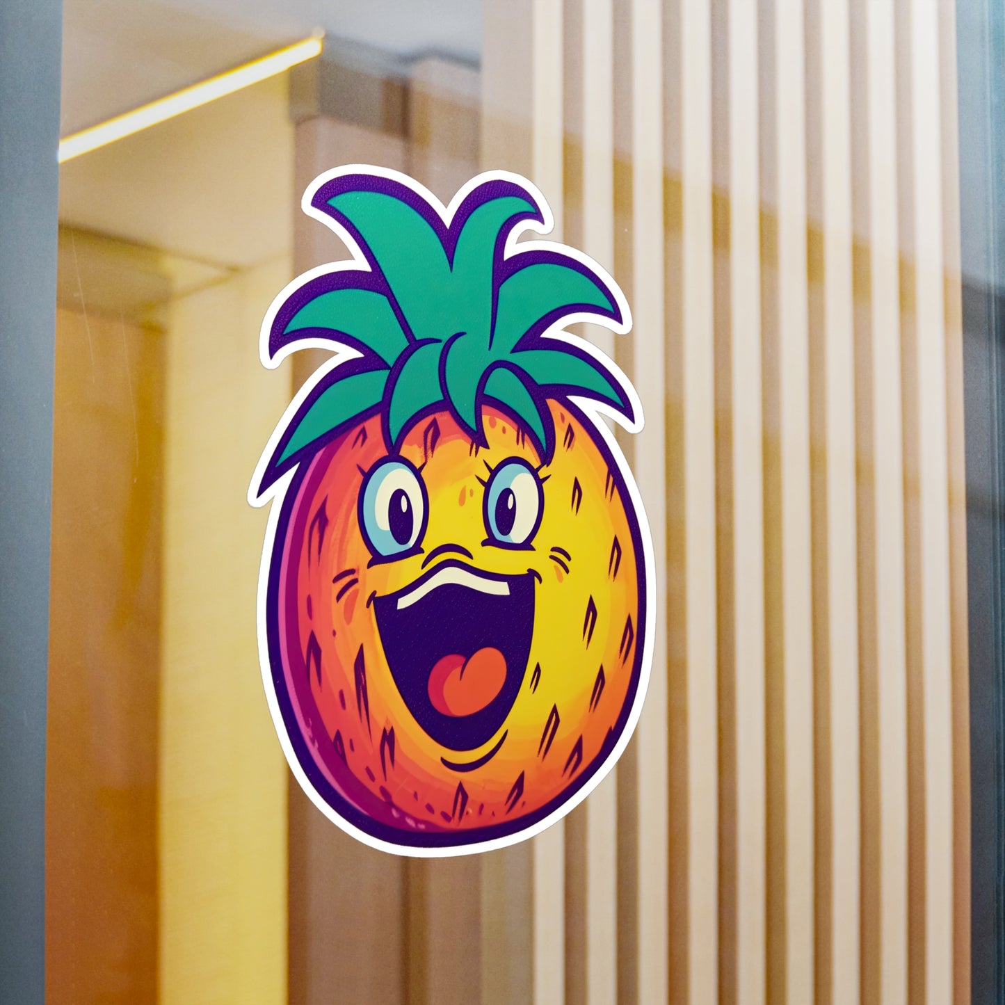 Retro Pineapple Whimsy Sticker