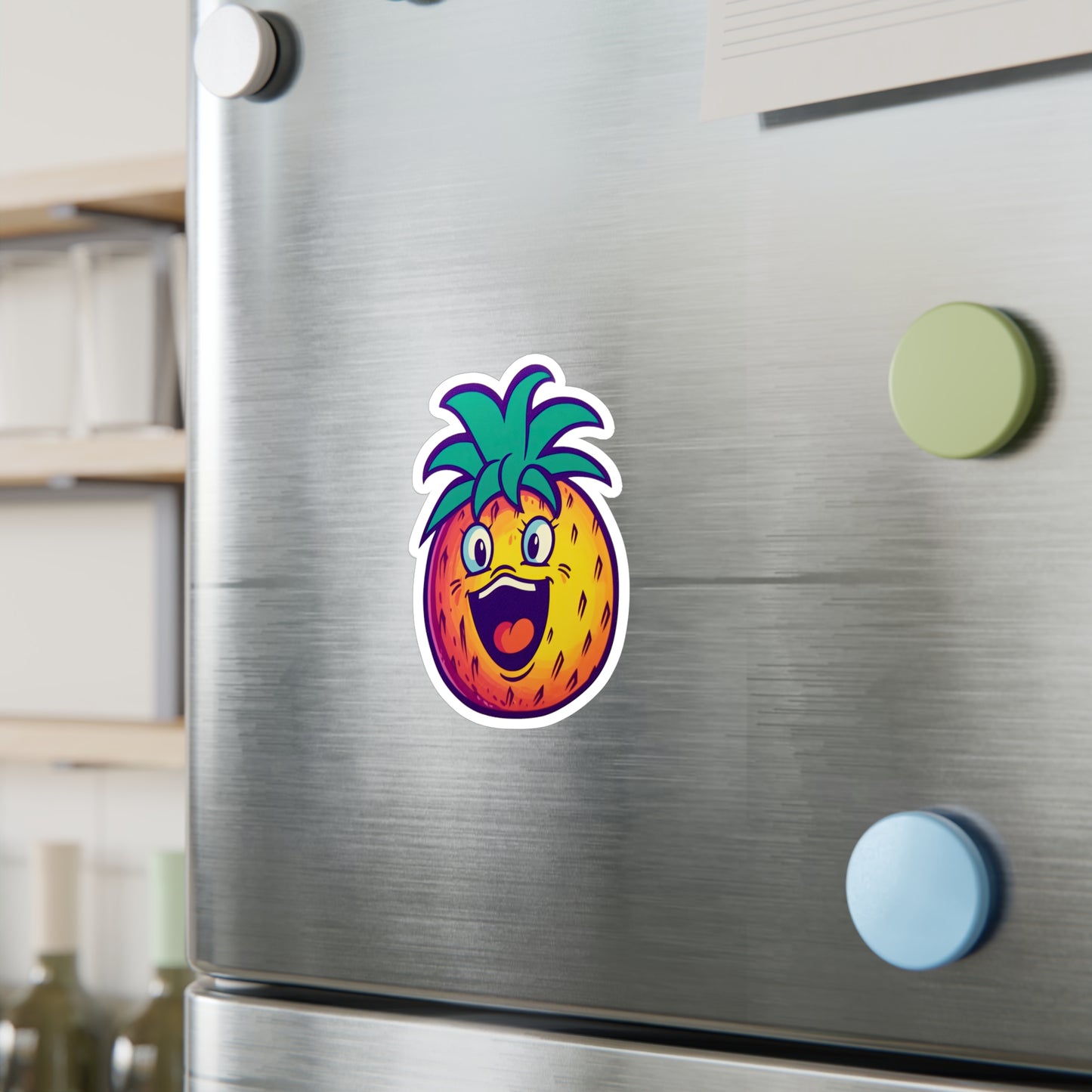 Retro Pineapple Whimsy Sticker