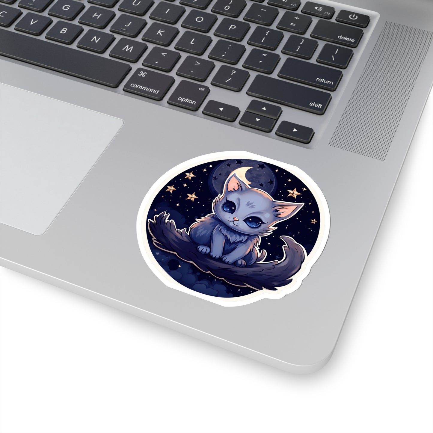 Lunar Kit-Cat on Crescent Sticker.