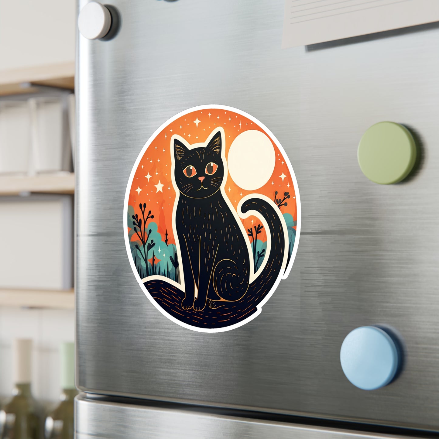 Moonlit Meow Sticker