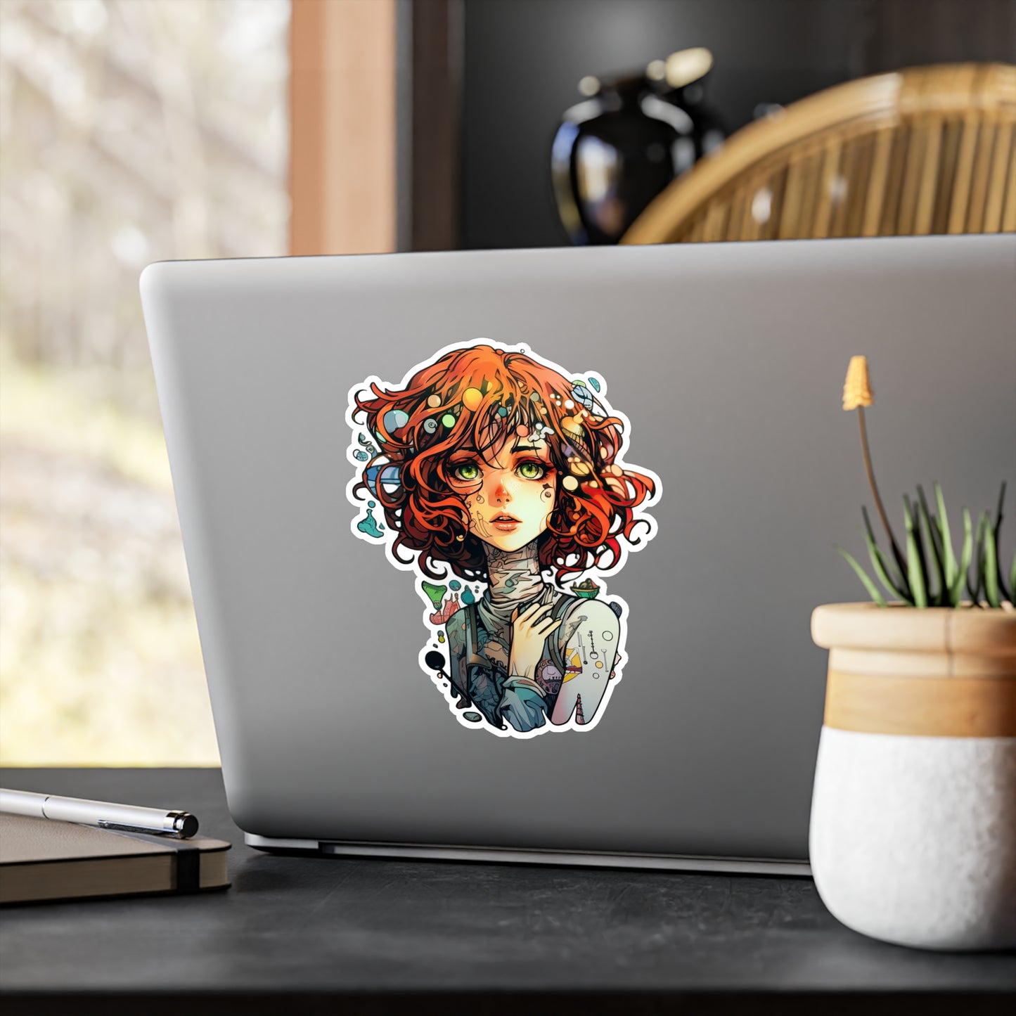 Vibrant Manga Hero Sticker