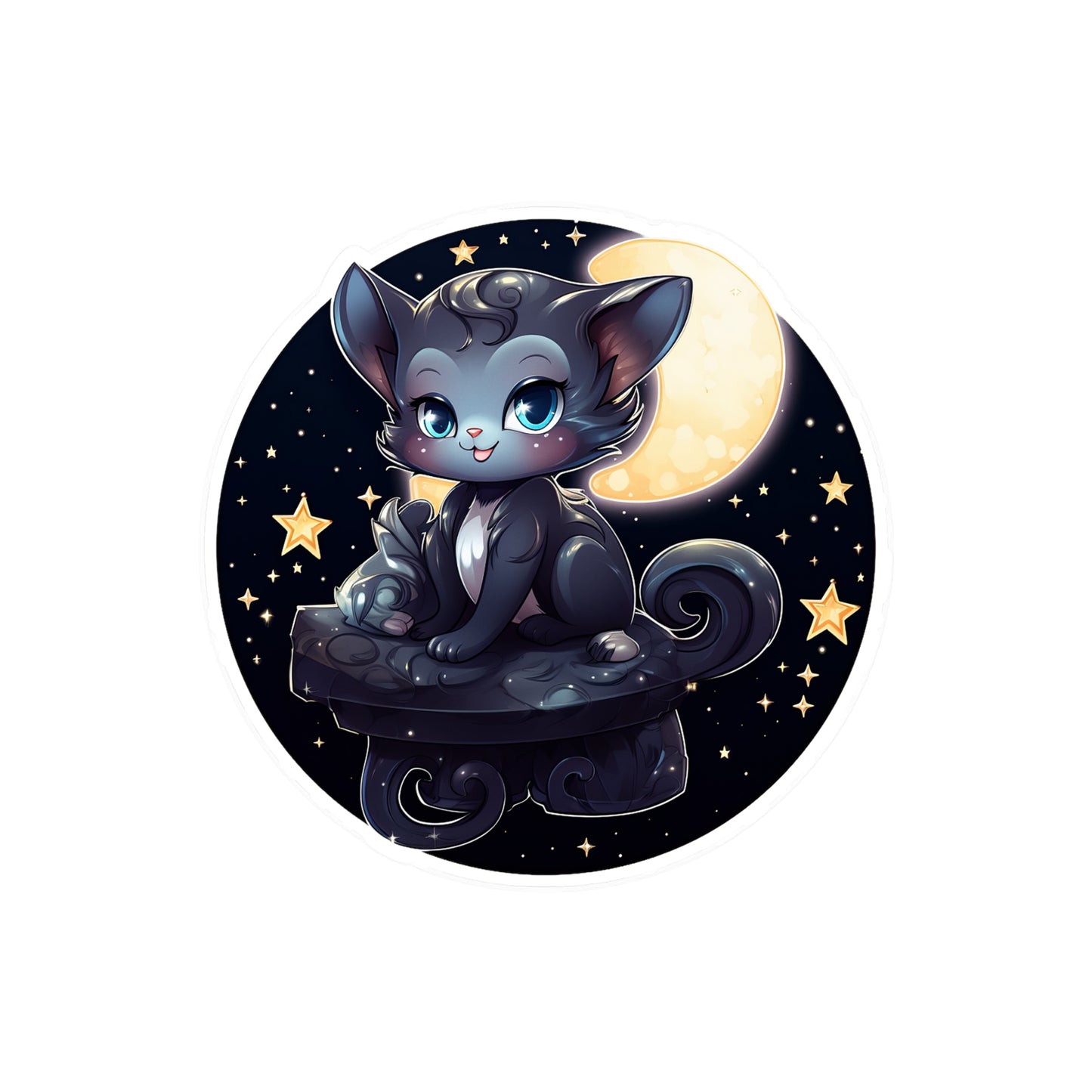 Lunar Kitty: Moonlit Magic Sticker