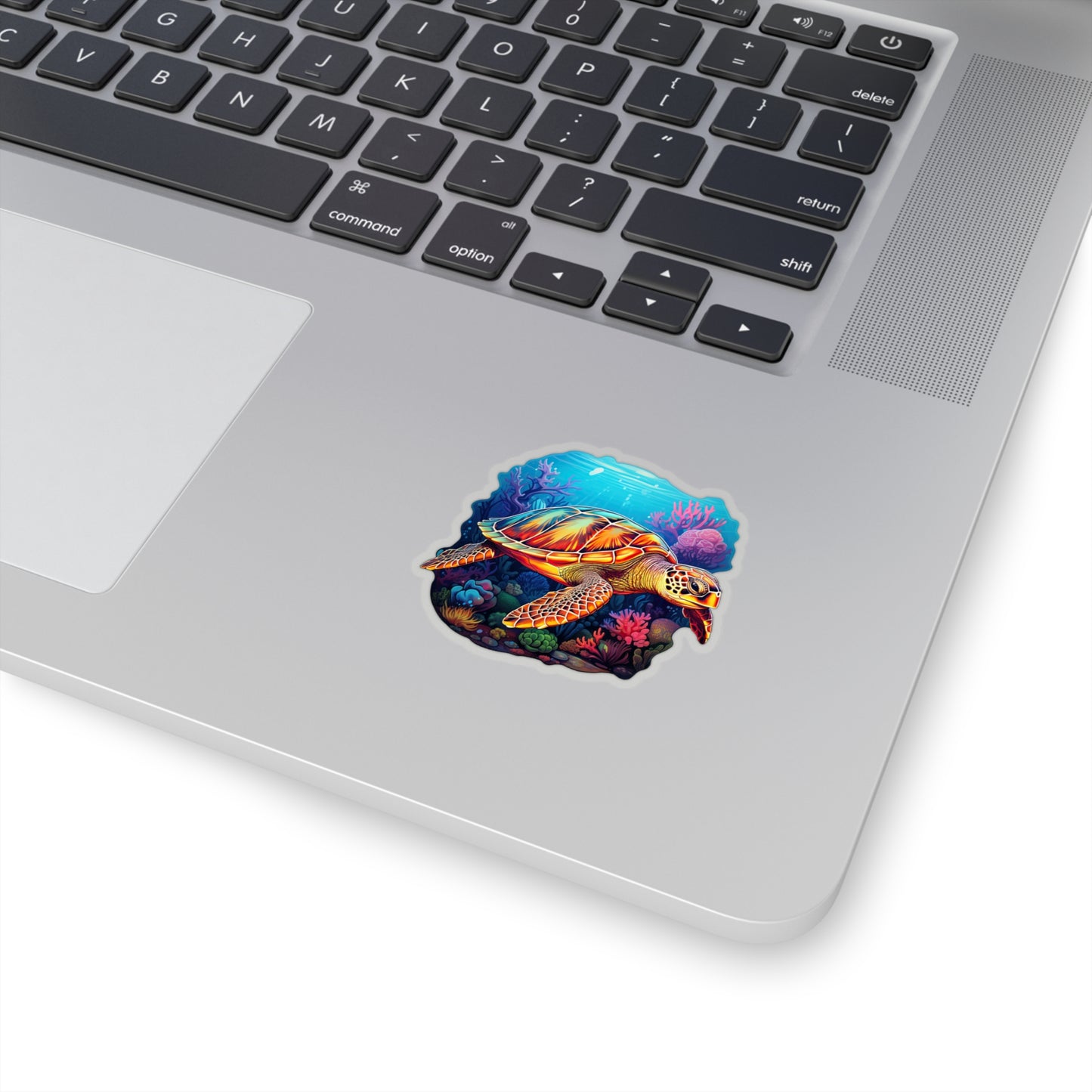 Hawksbill Harmony at Coral Reef Sticker.