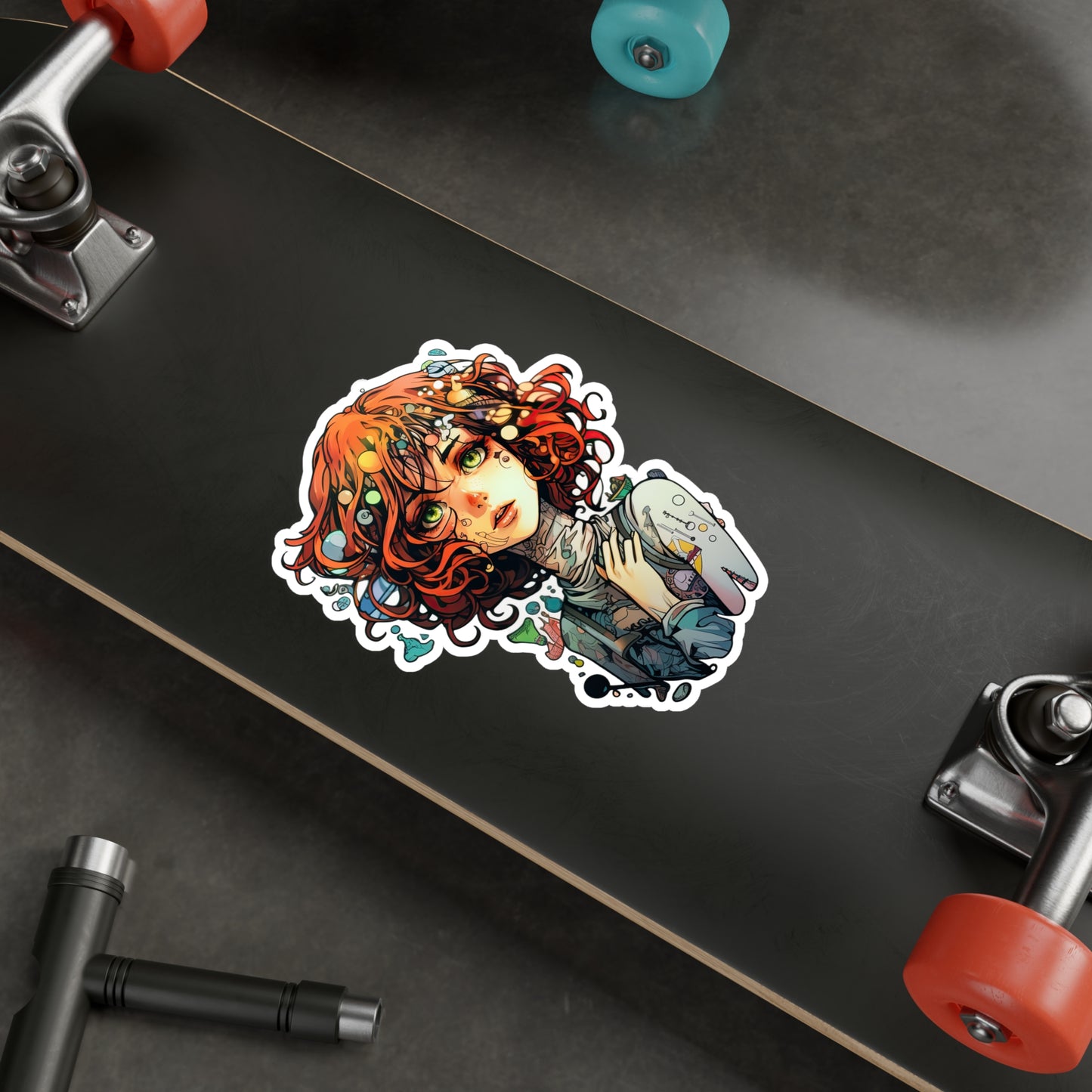 Vibrant Manga Hero Sticker